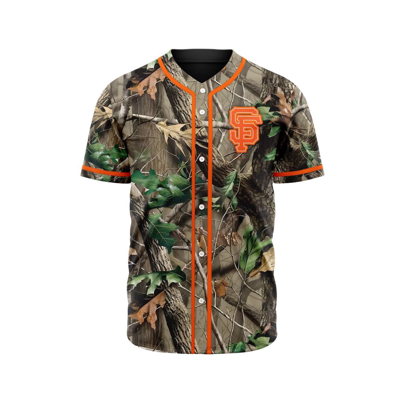 MLB San Francisco Giants Special Realtree Camo Hunting Baseball Jersey Gift for Men Women - Bafud baseball jersey product view 3