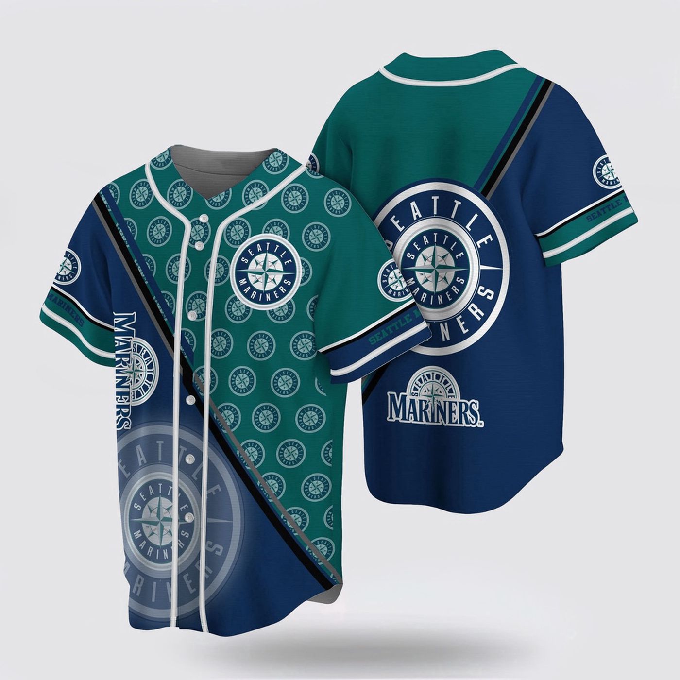 Official MLB Seattle Mariners Fan Jersey - Simple Design for Baseball Enthusiasts - lylyprint.com baseball jersey product view 2