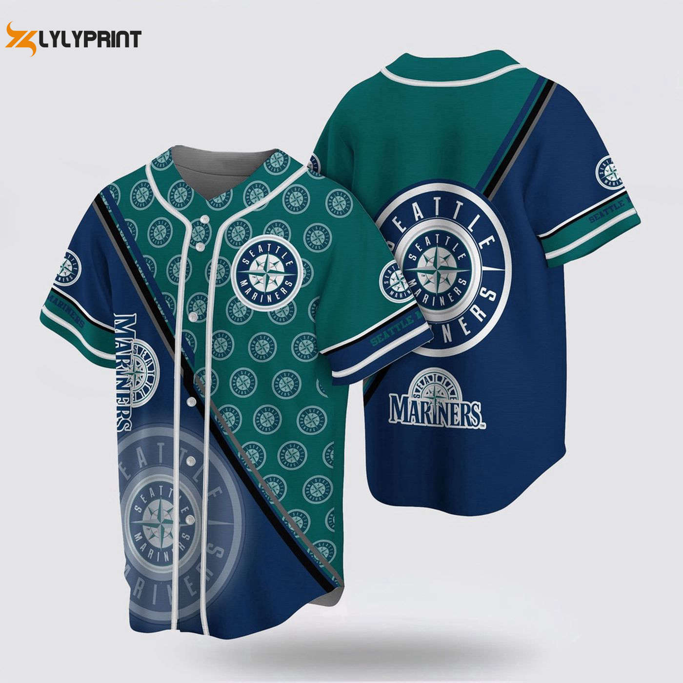 Official MLB Seattle Mariners Fan Jersey - Simple Design for Baseball Enthusiasts - lylyprint.com baseball jersey product view 1