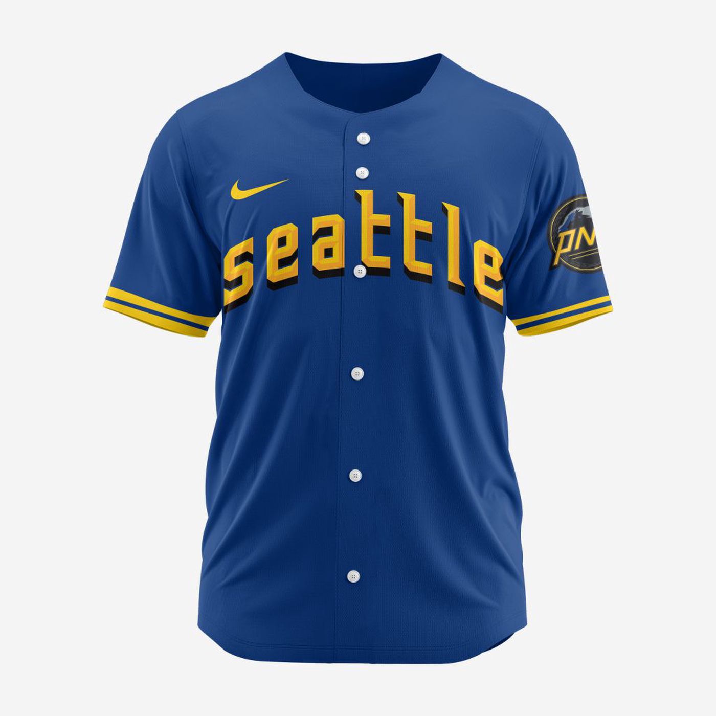 MLB Seattle Mariners Personalized 2024 City Connect Baseball Jersey Design - Bafud baseball jersey product view 2