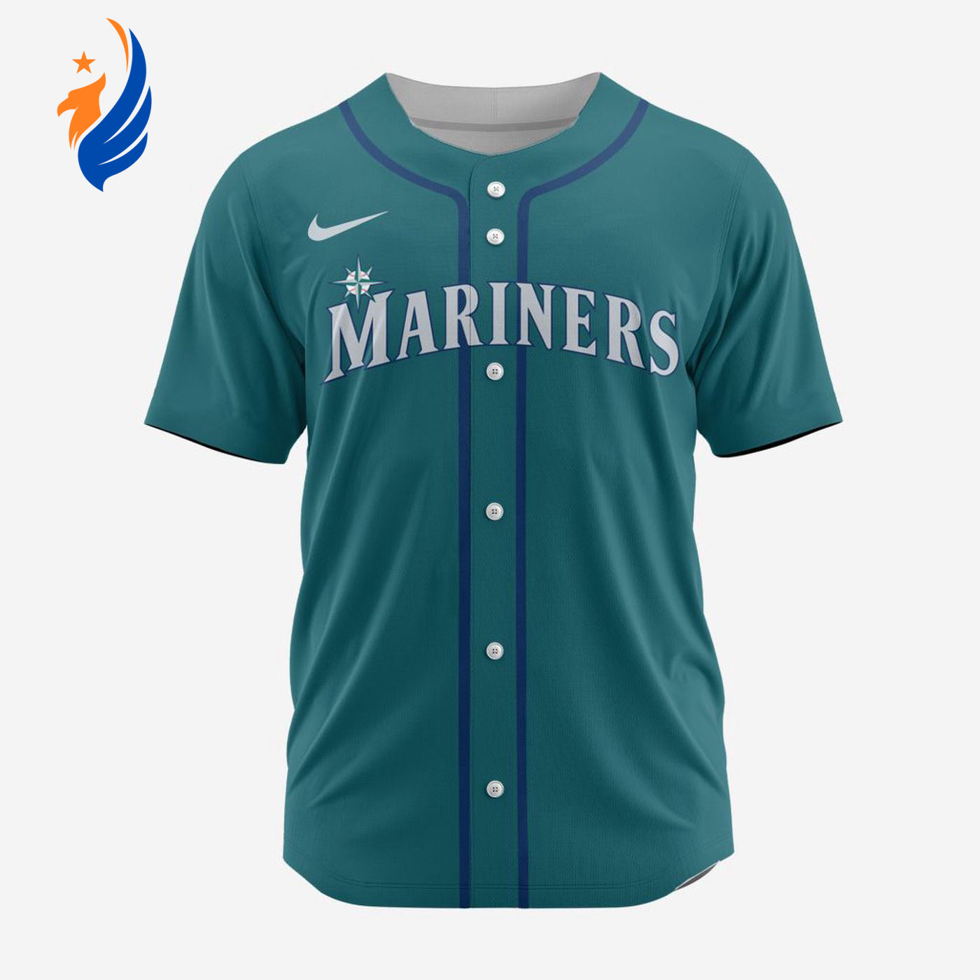 MLB Seattle Mariners Personalized Alternate 02 Baseball Jersey - Bafud baseball jersey product view 1