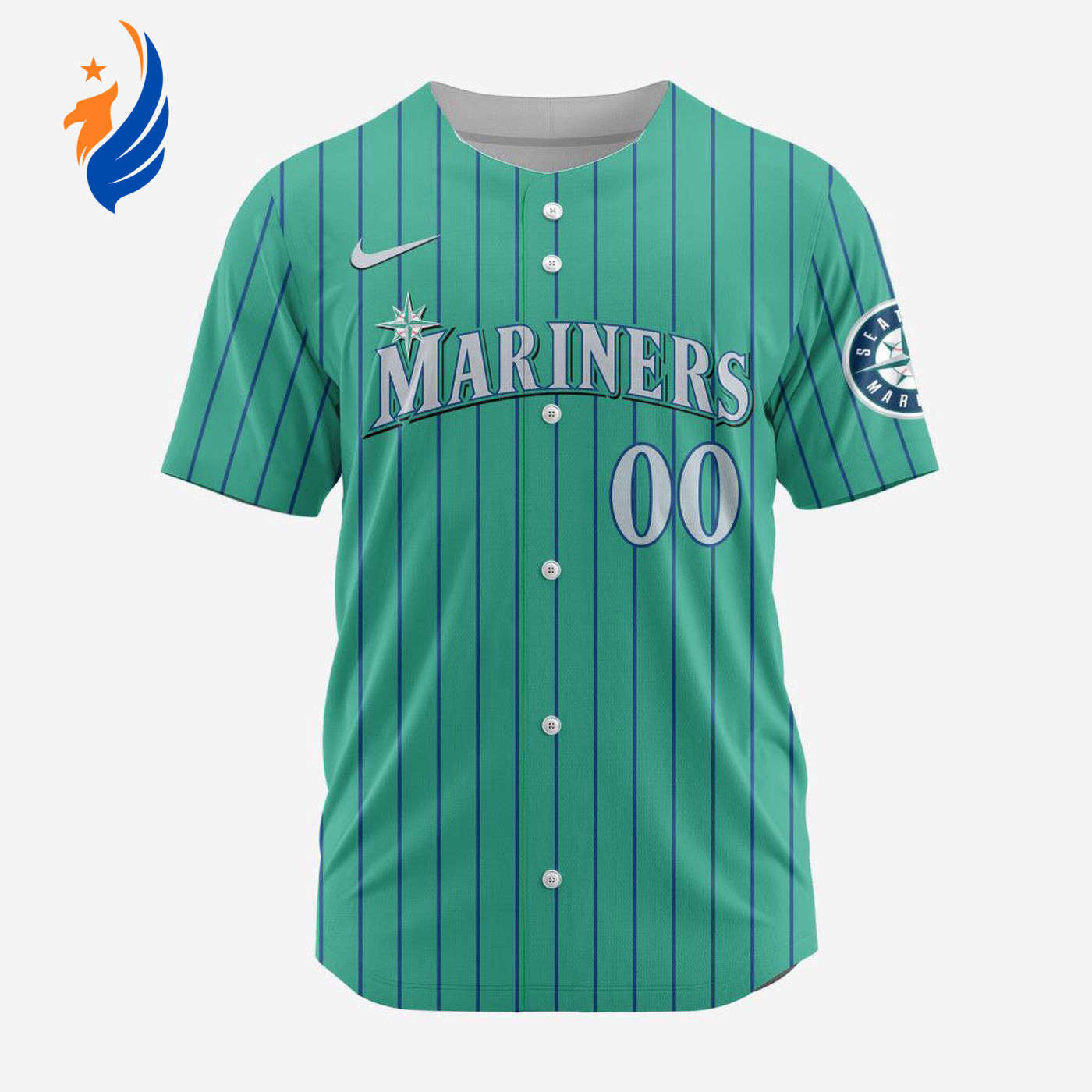 MLB Seattle Mariners Personalized Alternate Design Concept Baseball Jersey 2404 - Bafud baseball jersey product view 1