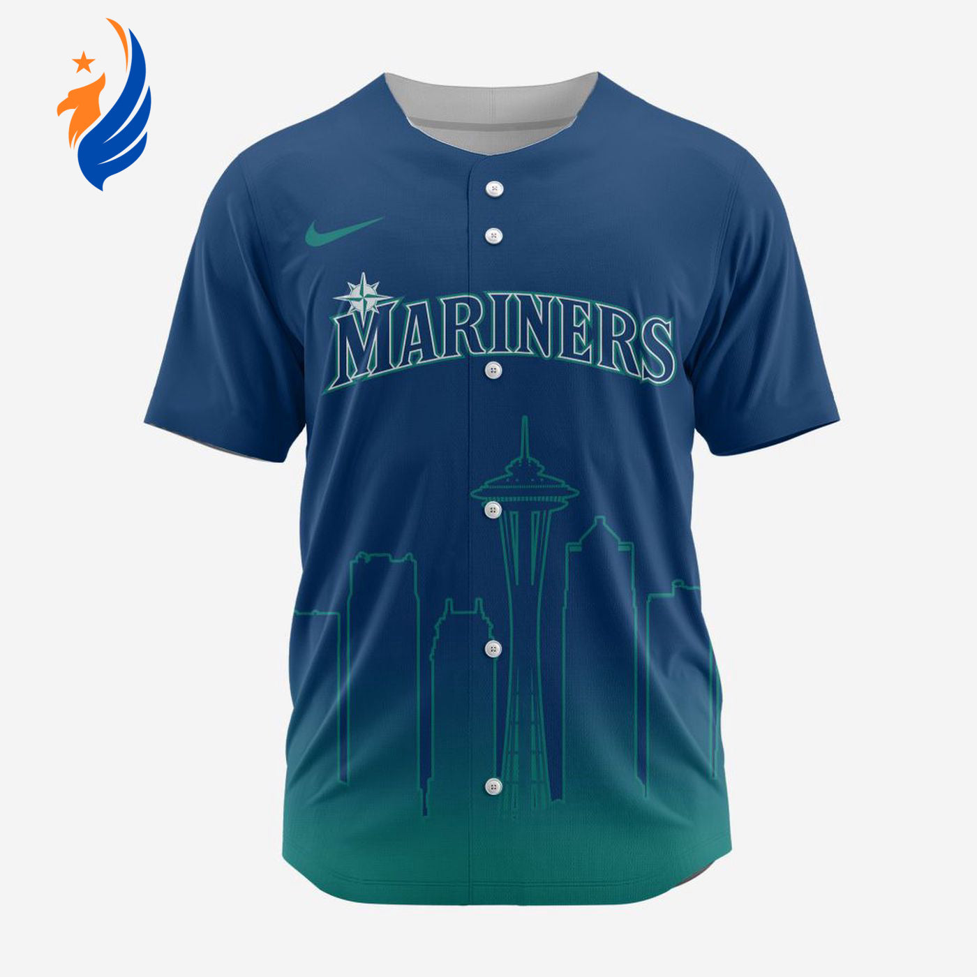 MLB Seattle Mariners Special City Edition Concept Baseball Jersey Gift for Men Women - Bafud baseball jersey product view 1