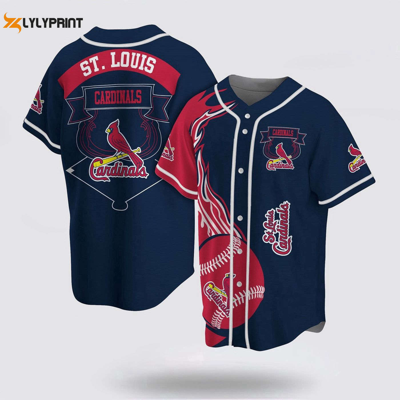 Authentic MLB St Louis Cardinals Baseball Jersey - Classic Fan Gear - Gift for Men Women - lylyprint.com baseball jersey product view 1