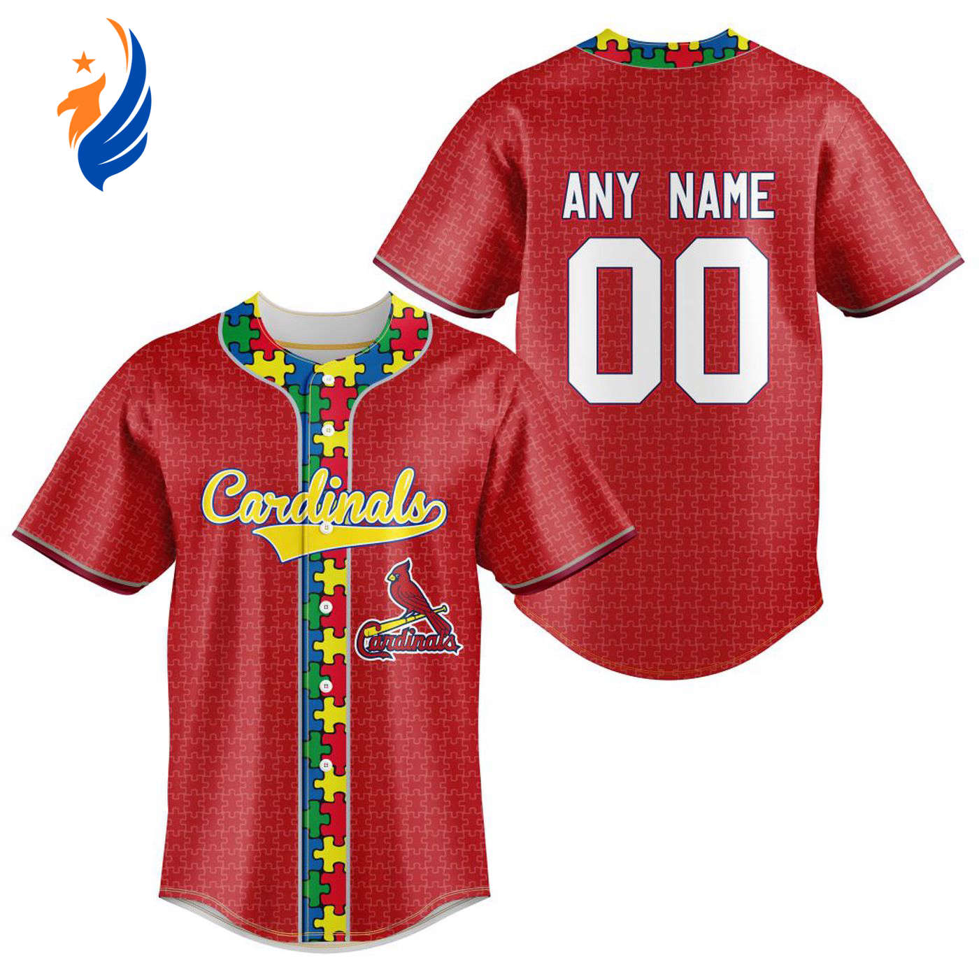 MLB St. Louis Cardinals Mix Grateful Dead | Specialized Baseball Jersey Fearless Aganst Autism Gift for Men Women - Bafud baseball jersey product view 1