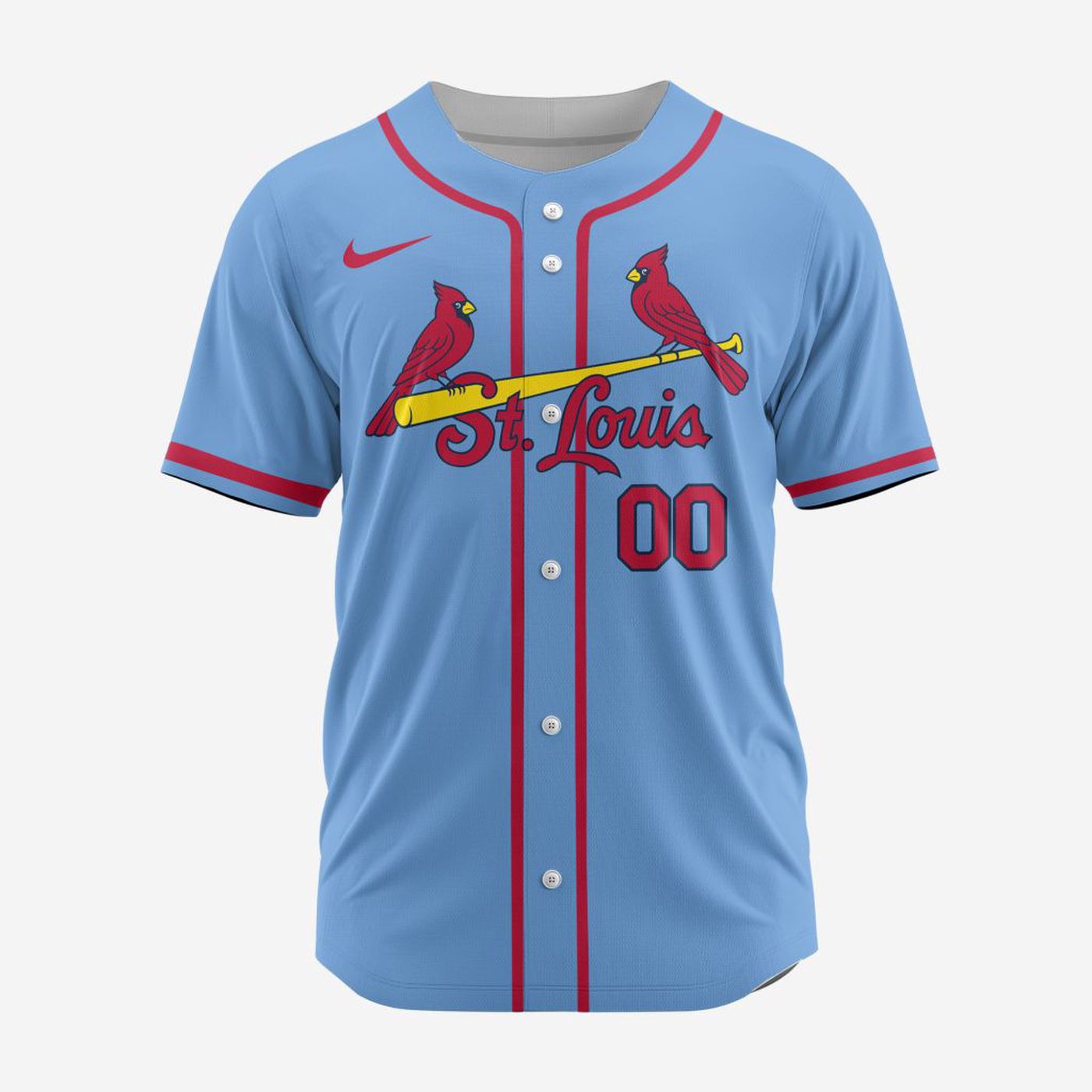 MLB St. Louis Cardinals Personalized Alternate 02 Baseball Jersey - Bafud baseball jersey product view 2
