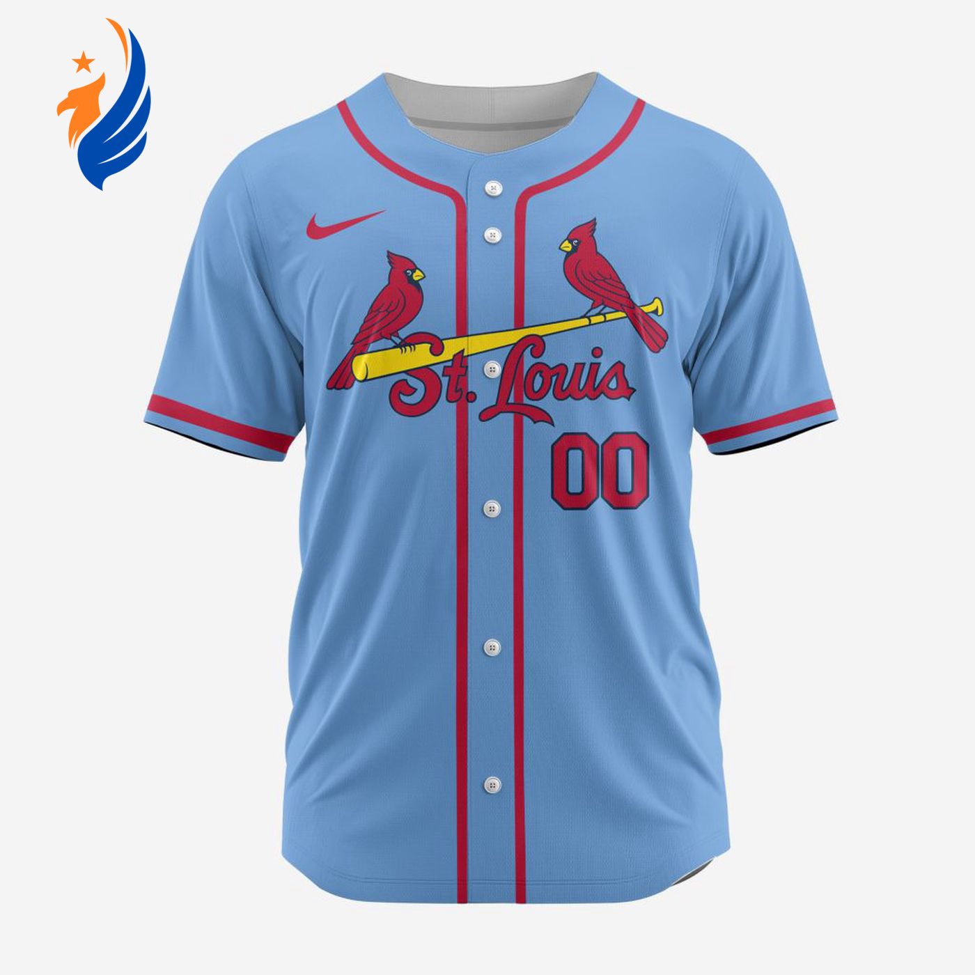 MLB St. Louis Cardinals Personalized Alternate 02 Baseball Jersey - Bafud baseball jersey product view 1