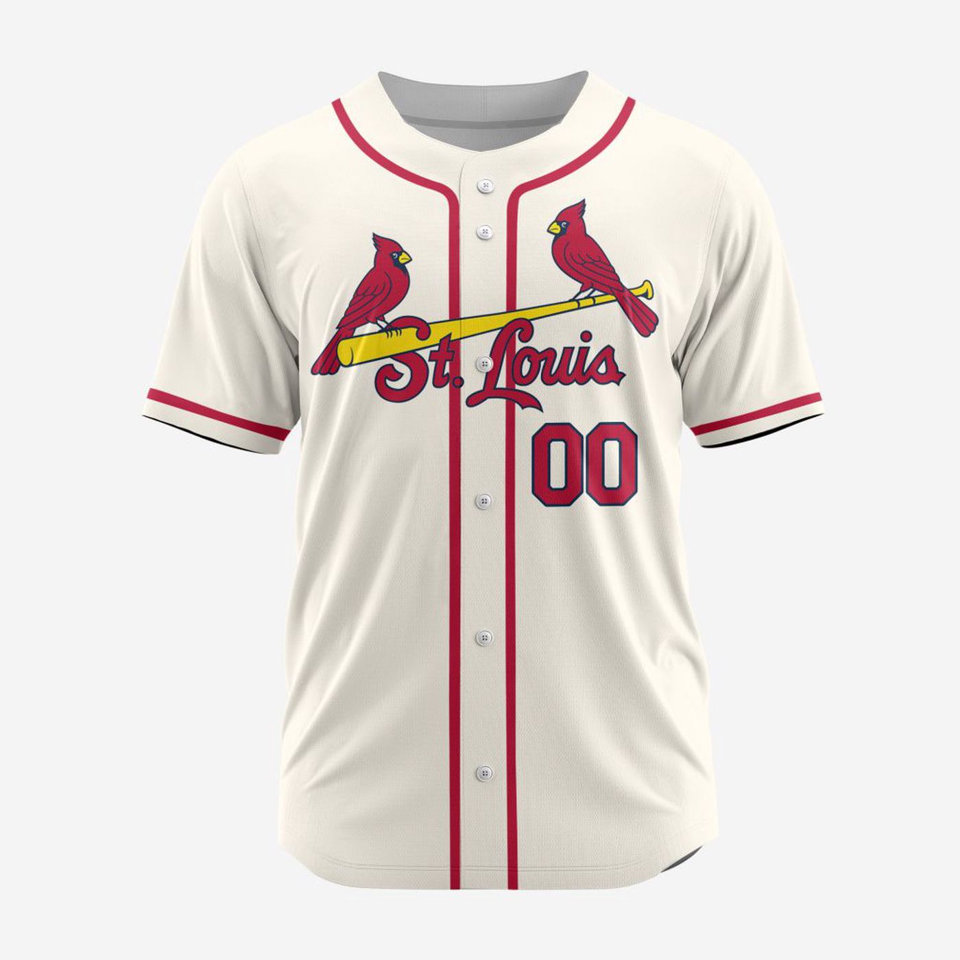 MLB St. Louis Cardinals Personalized Alternate Baseball Jersey - Bafud baseball jersey product view 2