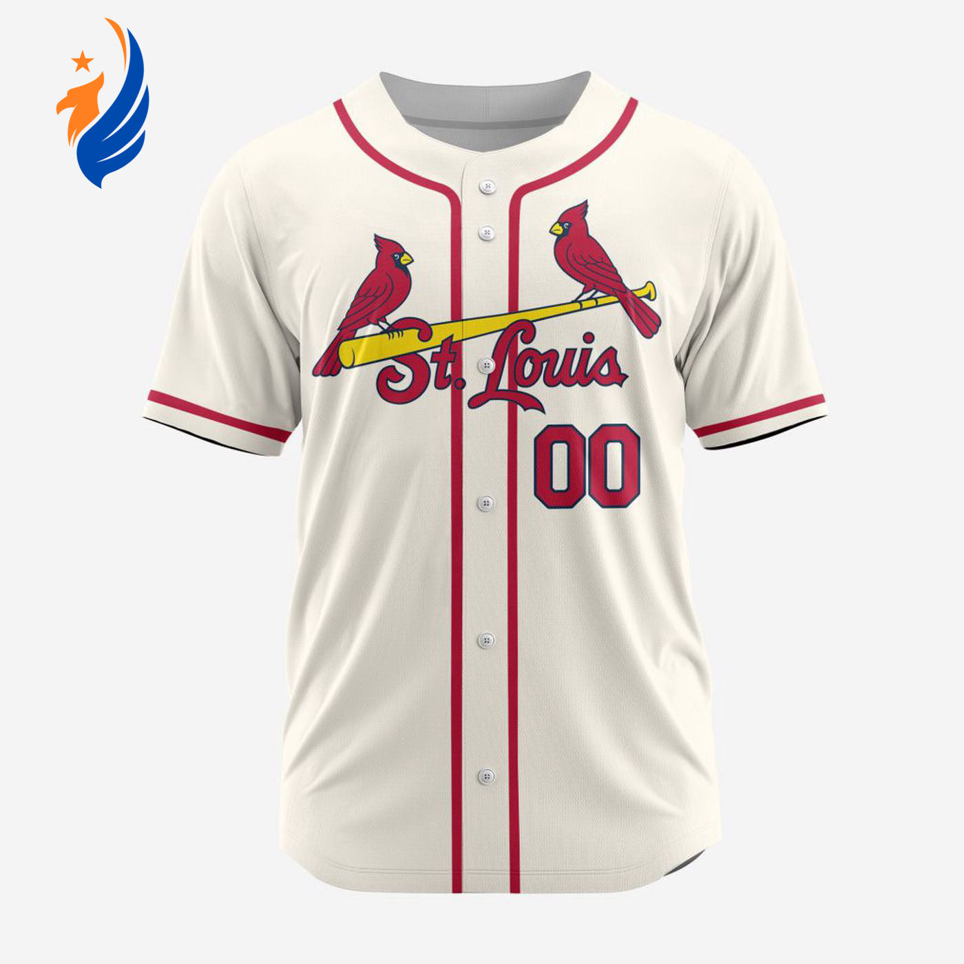 MLB St. Louis Cardinals Personalized Alternate Baseball Jersey - Bafud baseball jersey product view 1