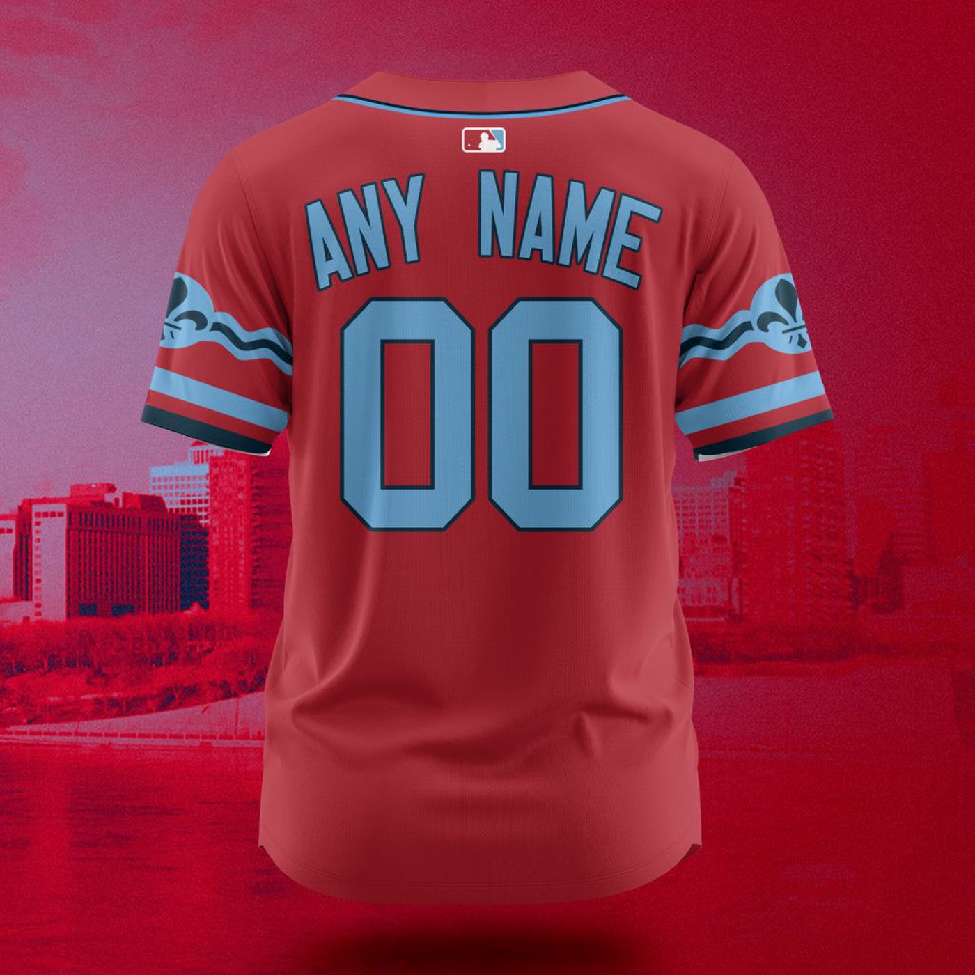MLB St. Louis Cardinals Personalized City Connect Concept Design Baseball Jersey Gift for Men Women - Bafud baseball jersey product view 2