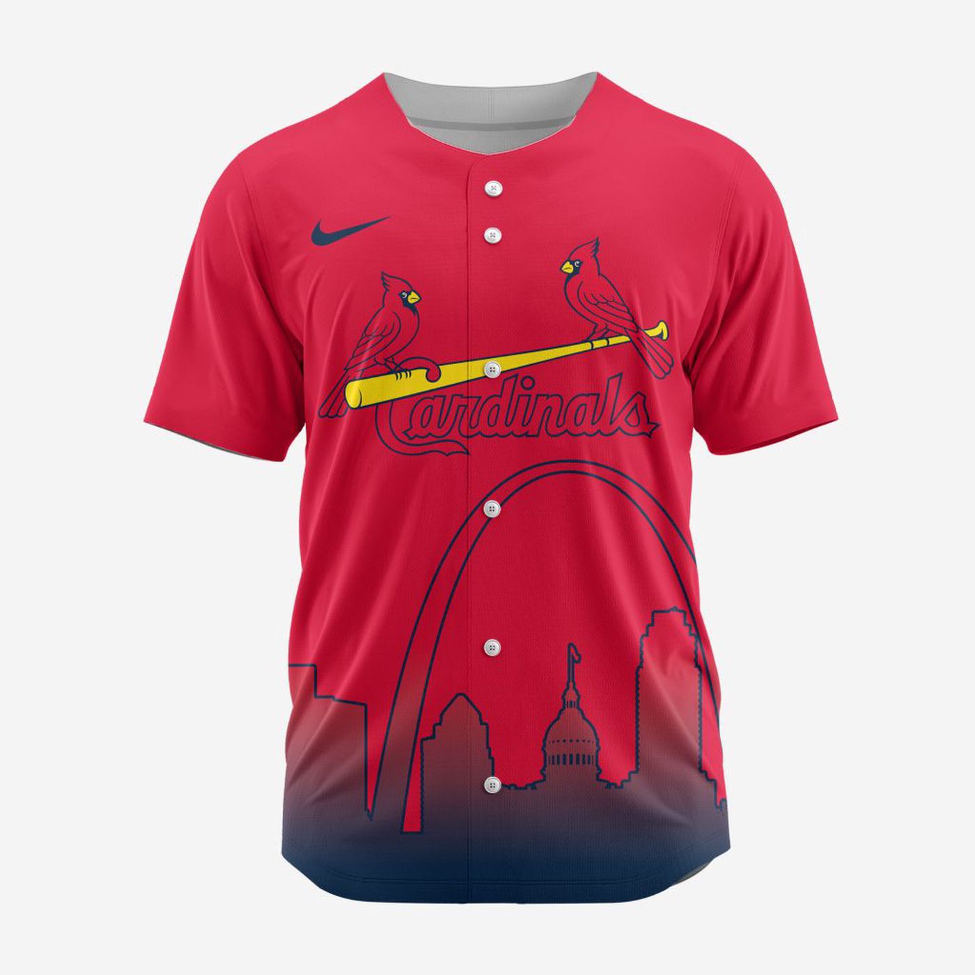 MLB St. Louis Cardinals Special City Edition Concept Baseball Jersey Gift for Men Women - Bafud baseball jersey product view 2
