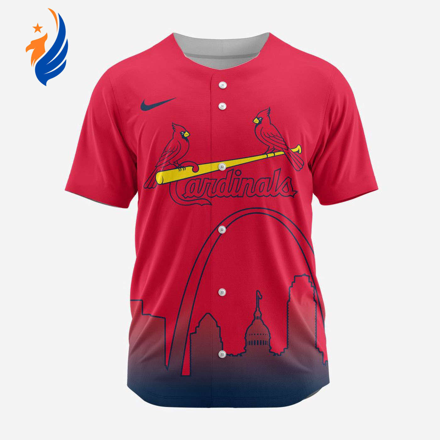 MLB St. Louis Cardinals Special City Edition Concept Baseball Jersey Gift for Men Women - Bafud baseball jersey product view 1