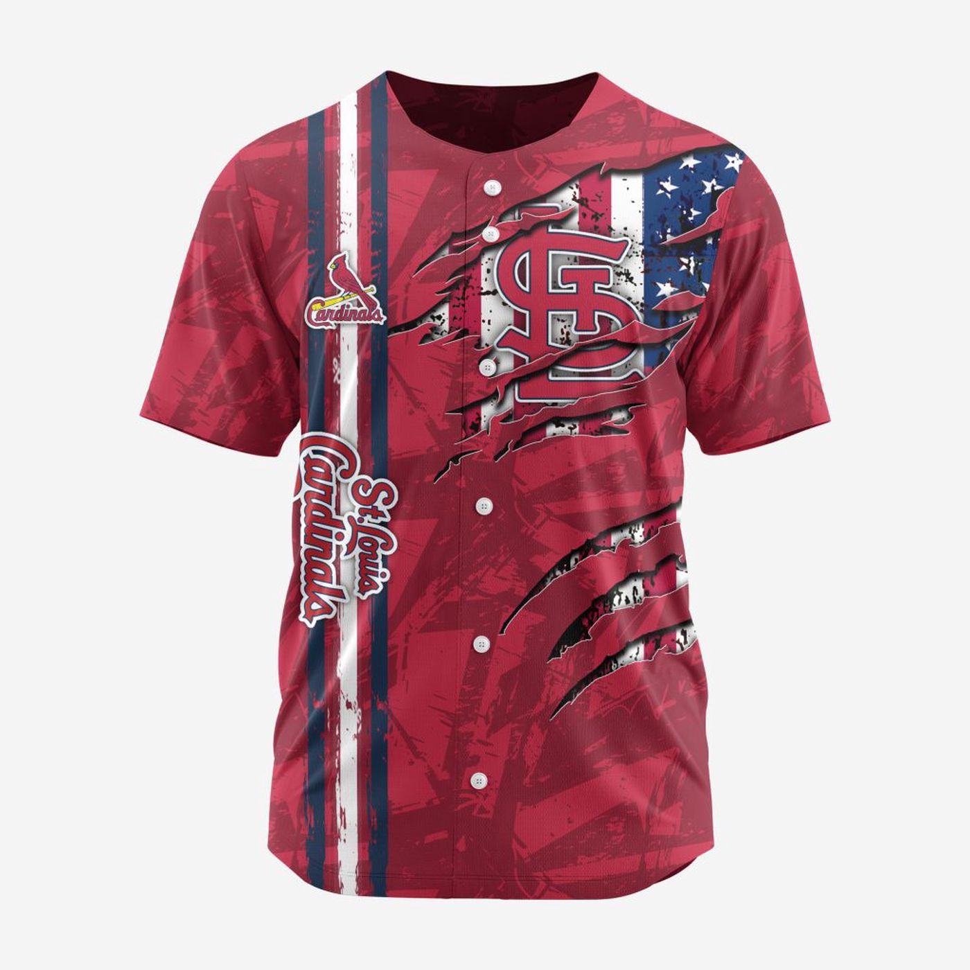 MLB St. Louis Cardinals Special Design Baseball Jersey Gift for Men Women - Bafud baseball jersey product view 2