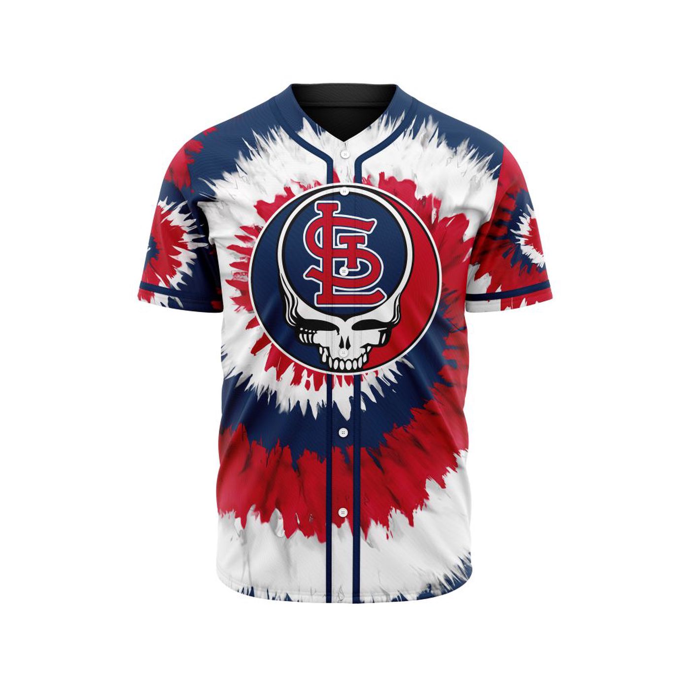 MLB St. Louis Cardinals Special Grateful Dead Design Baseball Jersey Gift for Men Women - Bafud baseball jersey product view 2