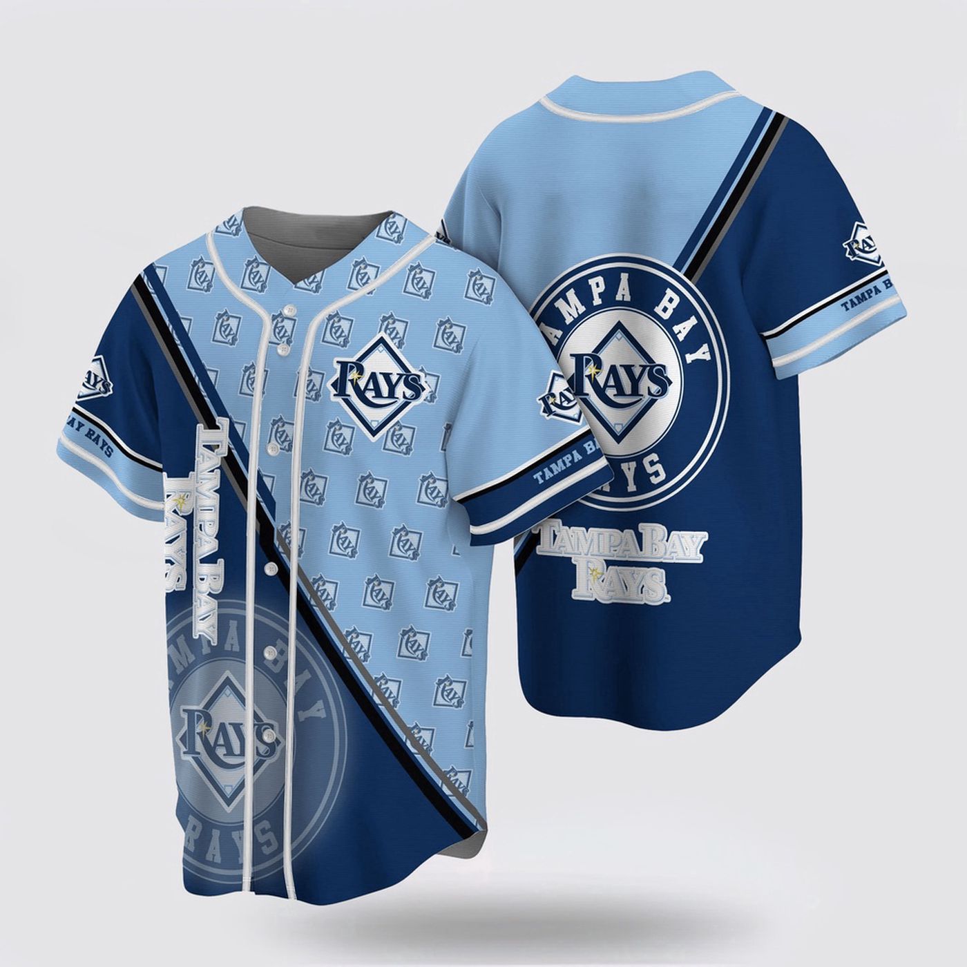 Official Tampa Bay Rays MLB Jersey Simple Design for Diehard Fans - lylyprint.com baseball jersey product view 2