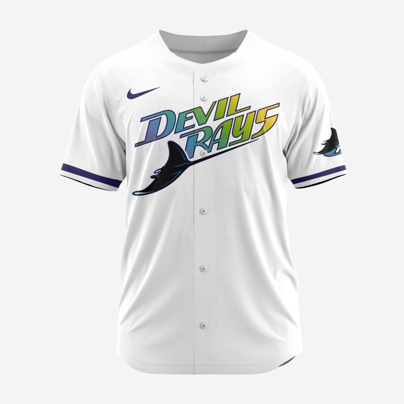 MLB Tampa Bay Rays Personalized Alternate 02 Baseball Jersey - Bafud baseball jersey product view 2