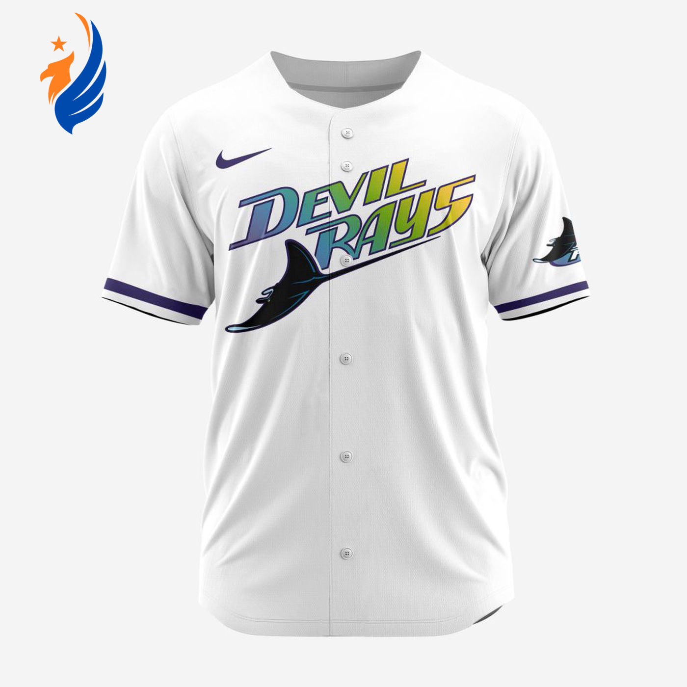 MLB Tampa Bay Rays Personalized Alternate 02 Baseball Jersey - Bafud baseball jersey product view 1