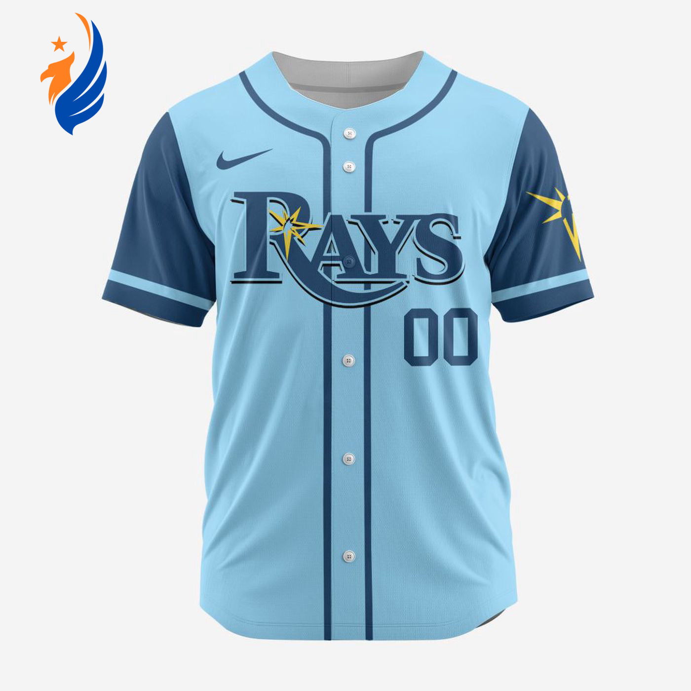 MLB Tampa Bay Rays Personalized Alternate Design Concept Baseball Jersey 2401 - Bafud baseball jersey product view 1