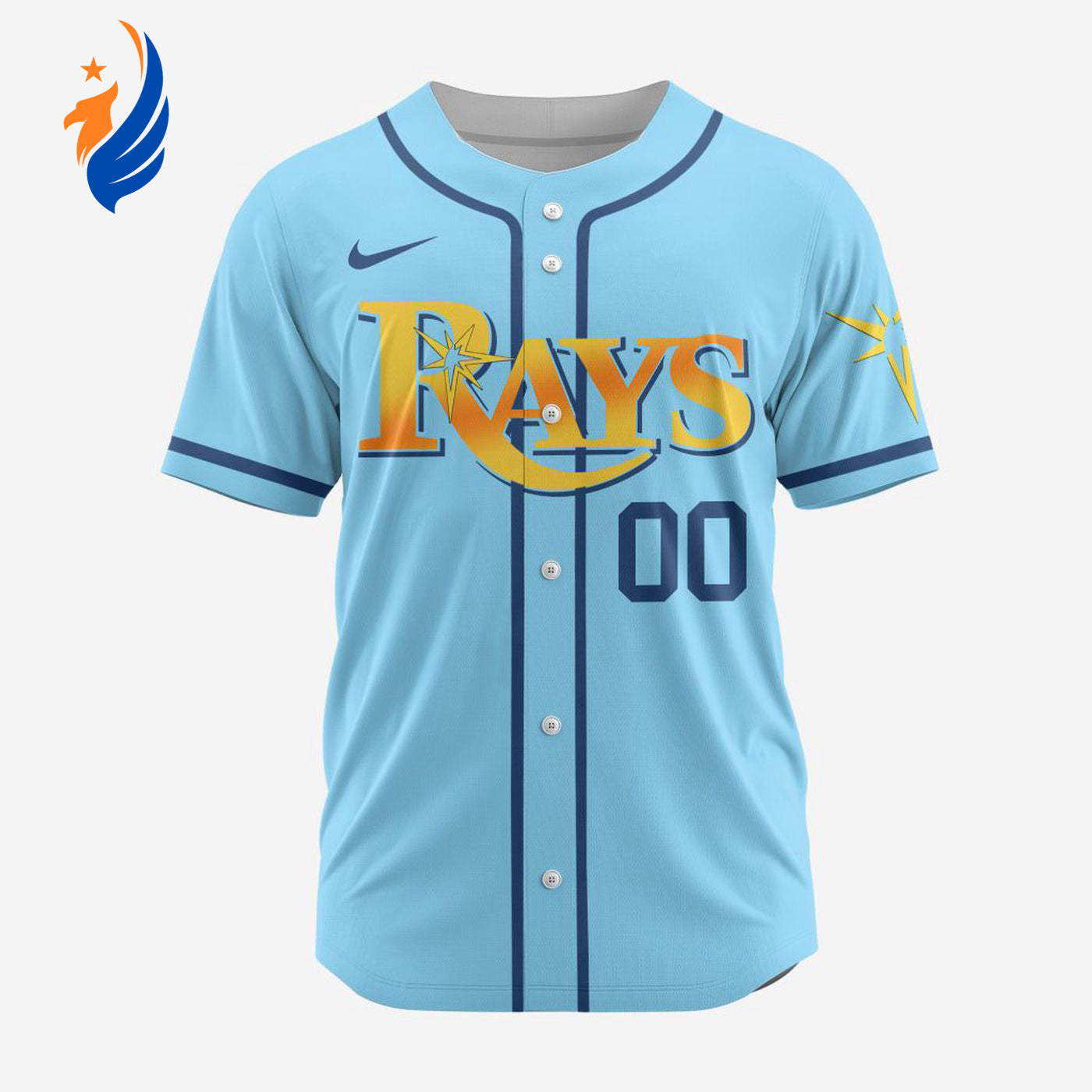 MLB Tampa Bay Rays Personalized Alternate Design Concept Baseball Jersey 2403 - Bafud baseball jersey product view 1