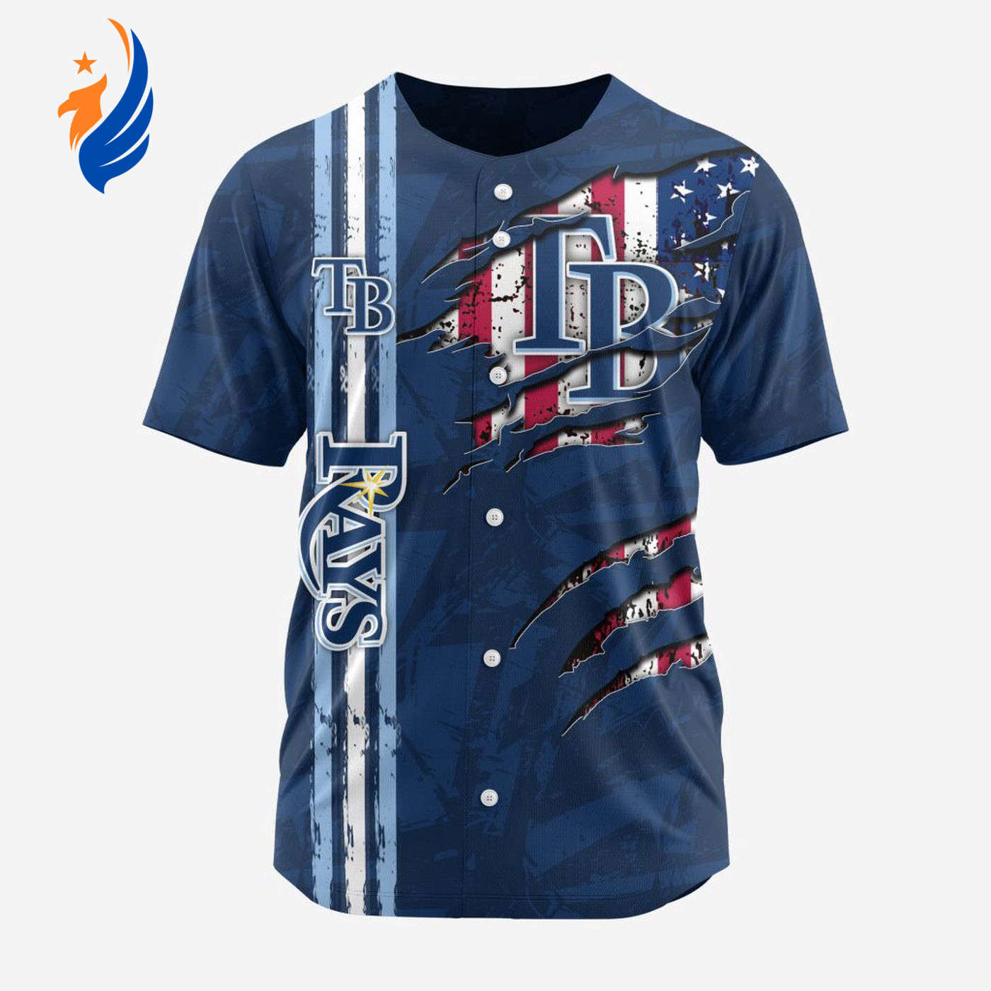 MLB Tampa Bay Rays Special Design Baseball Jersey Gift for Men Women - Bafud baseball jersey product view 1
