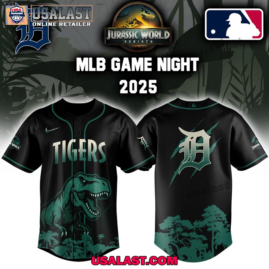 MLB Team x Jurassic World Black Baseball Jersey 2025 baseball jersey product view 3