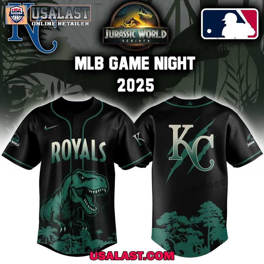 MLB Team x Jurassic World Black Baseball Jersey 2025 baseball jersey product view 4