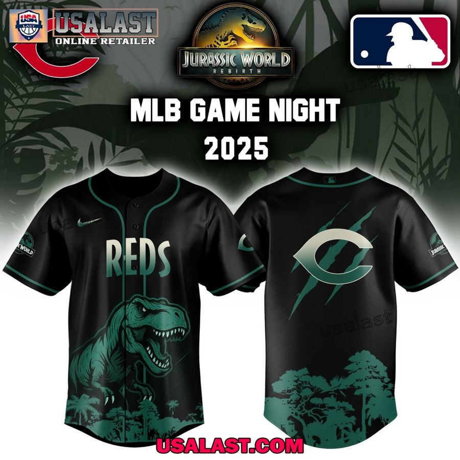 MLB Team x Jurassic World Black Baseball Jersey 2025 baseball jersey product view 5