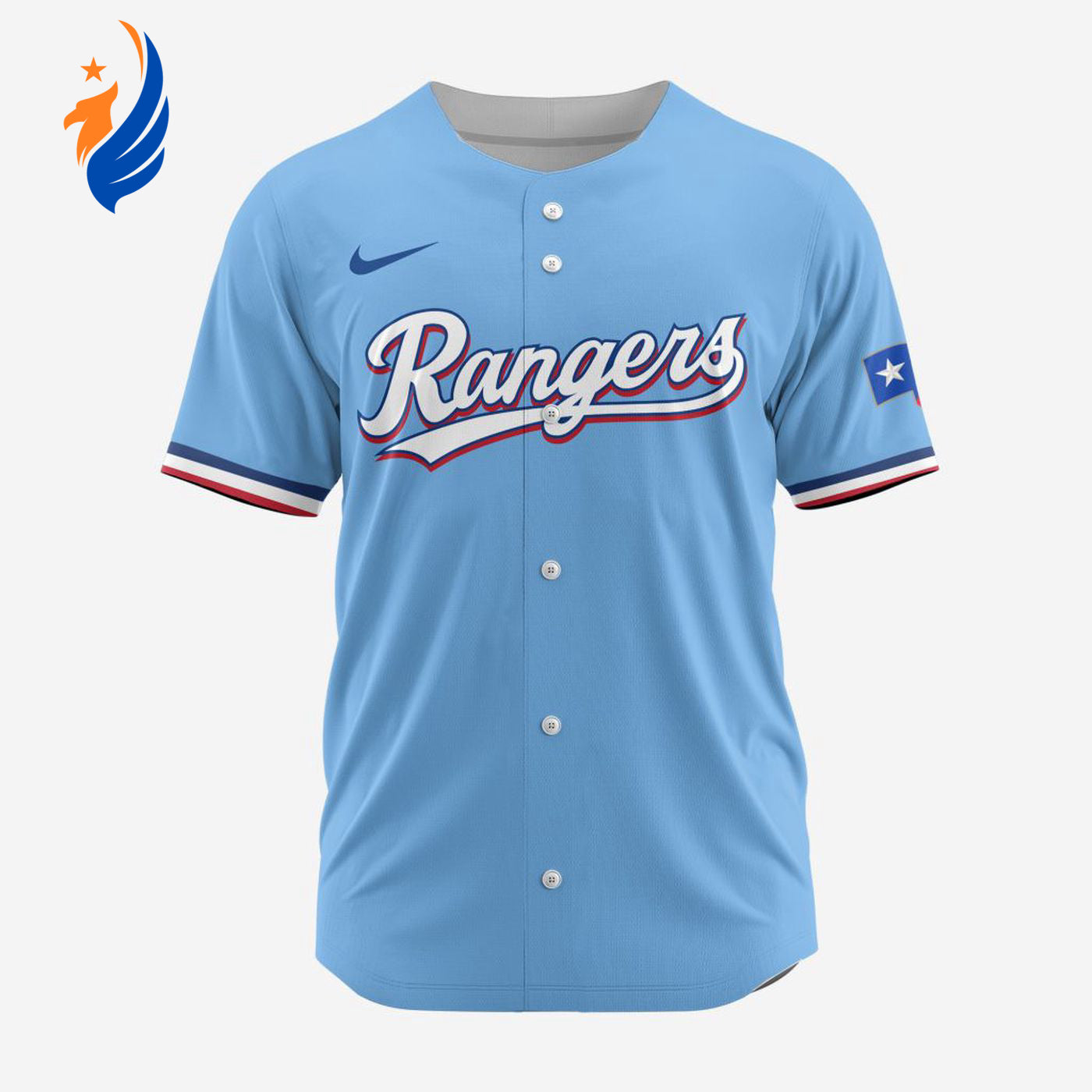 MLB Texas Rangers Personalized Alternate Baseball Jersey - Bafud baseball jersey product view 1