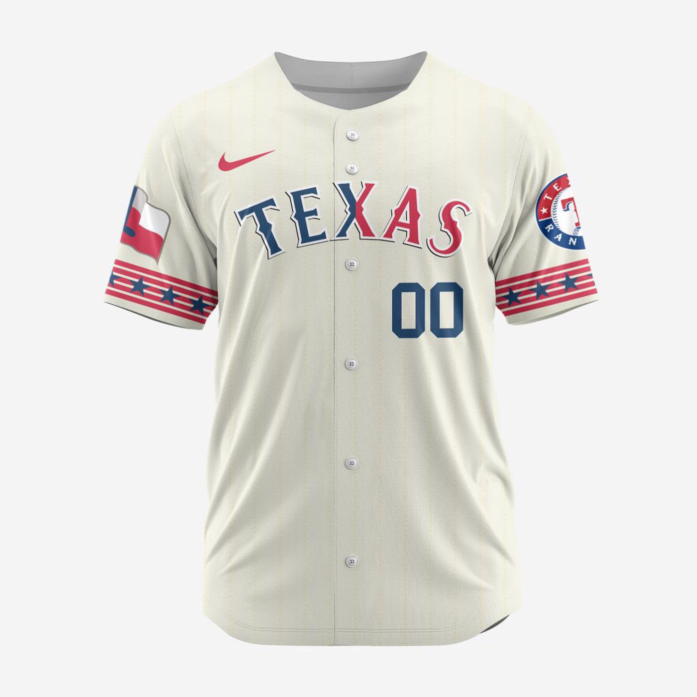 MLB Texas Rangers Personalized Alternate Design Concept Baseball Jersey 2401 - Bafud baseball jersey product view 3