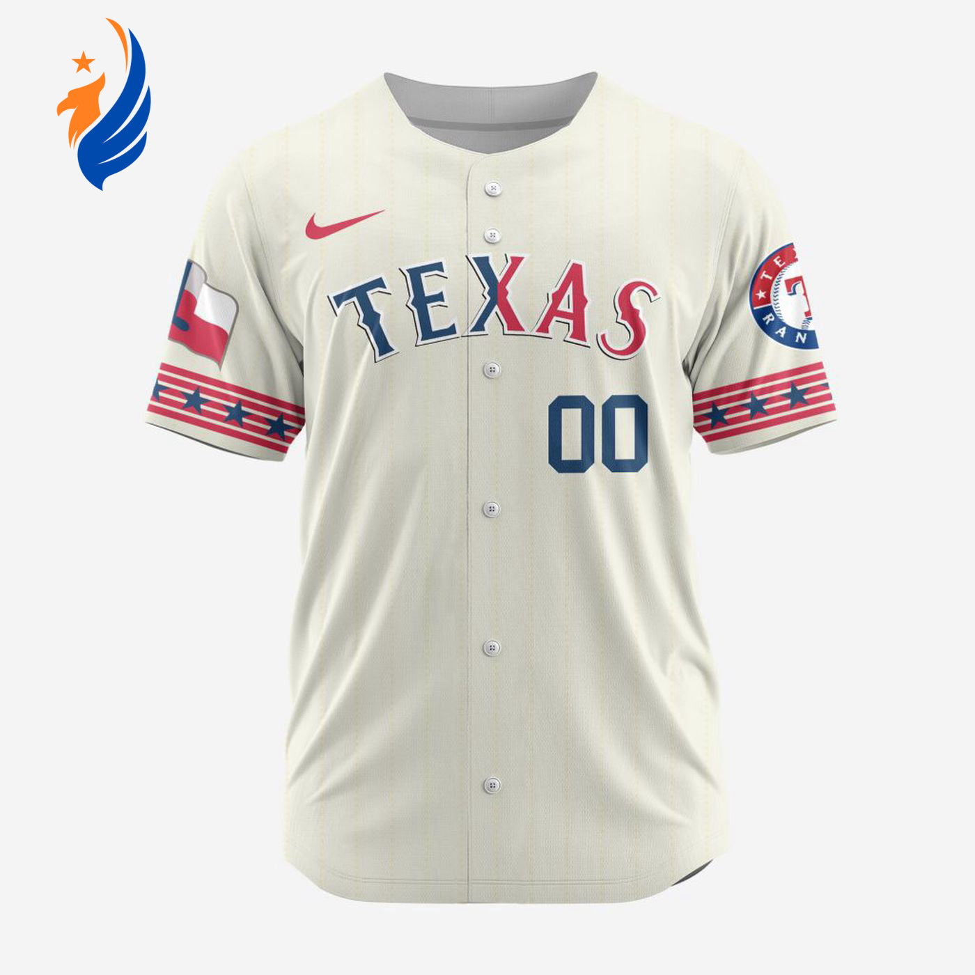 MLB Texas Rangers Personalized Alternate Design Concept Baseball Jersey 2401 - Bafud baseball jersey product view 1