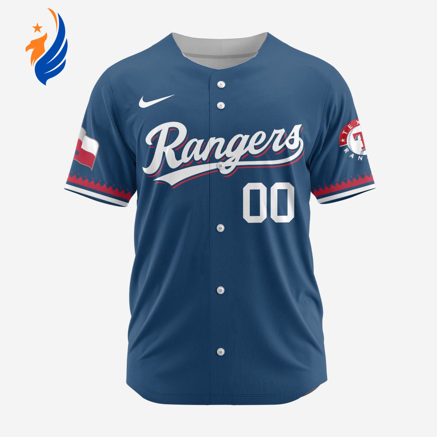 MLB Texas Rangers Personalized Alternate Design Concept Baseball Jersey 2403 - Bafud baseball jersey product view 1