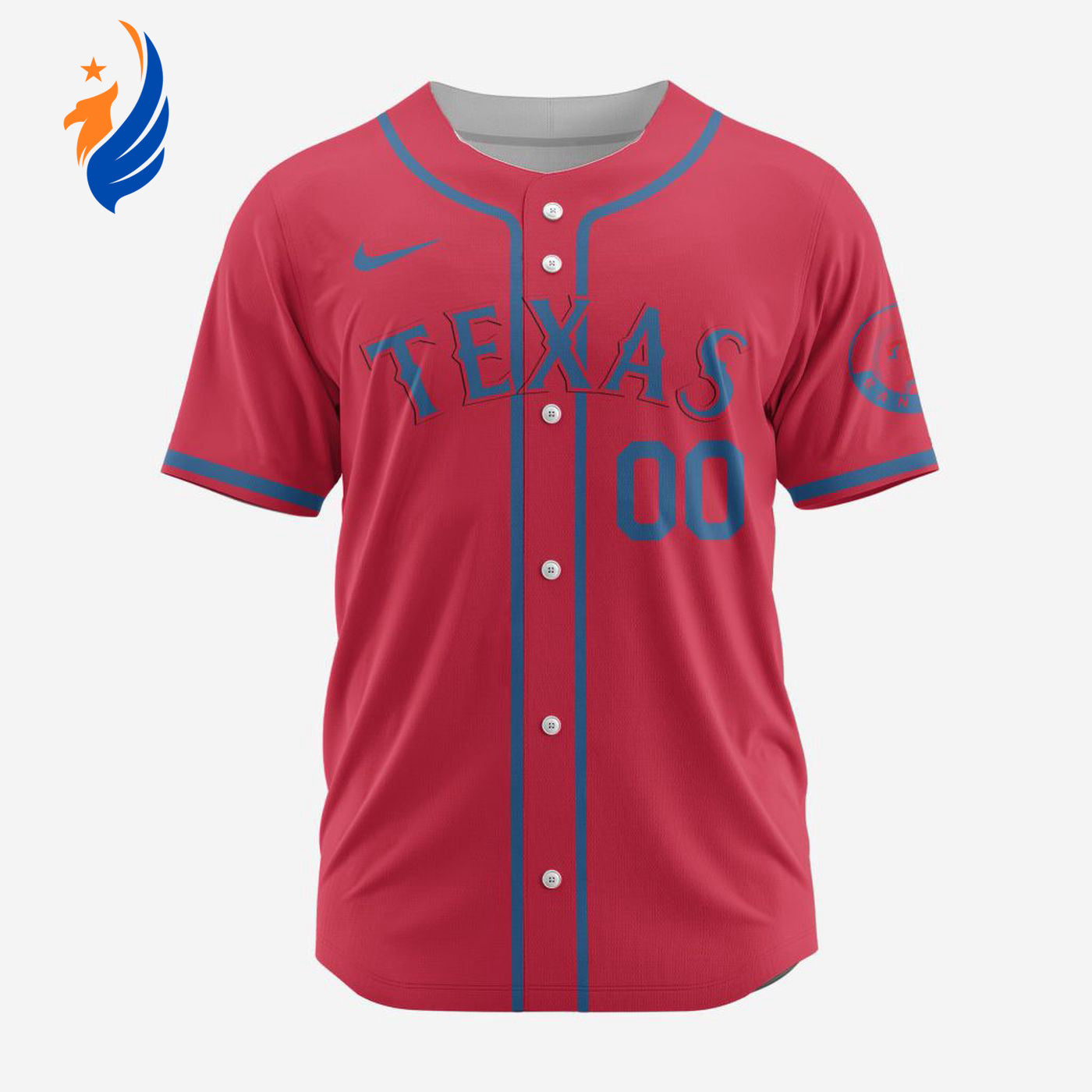MLB Texas Rangers Personalized Alternate Design Concept Baseball Jersey 2404 - Bafud baseball jersey product view 1