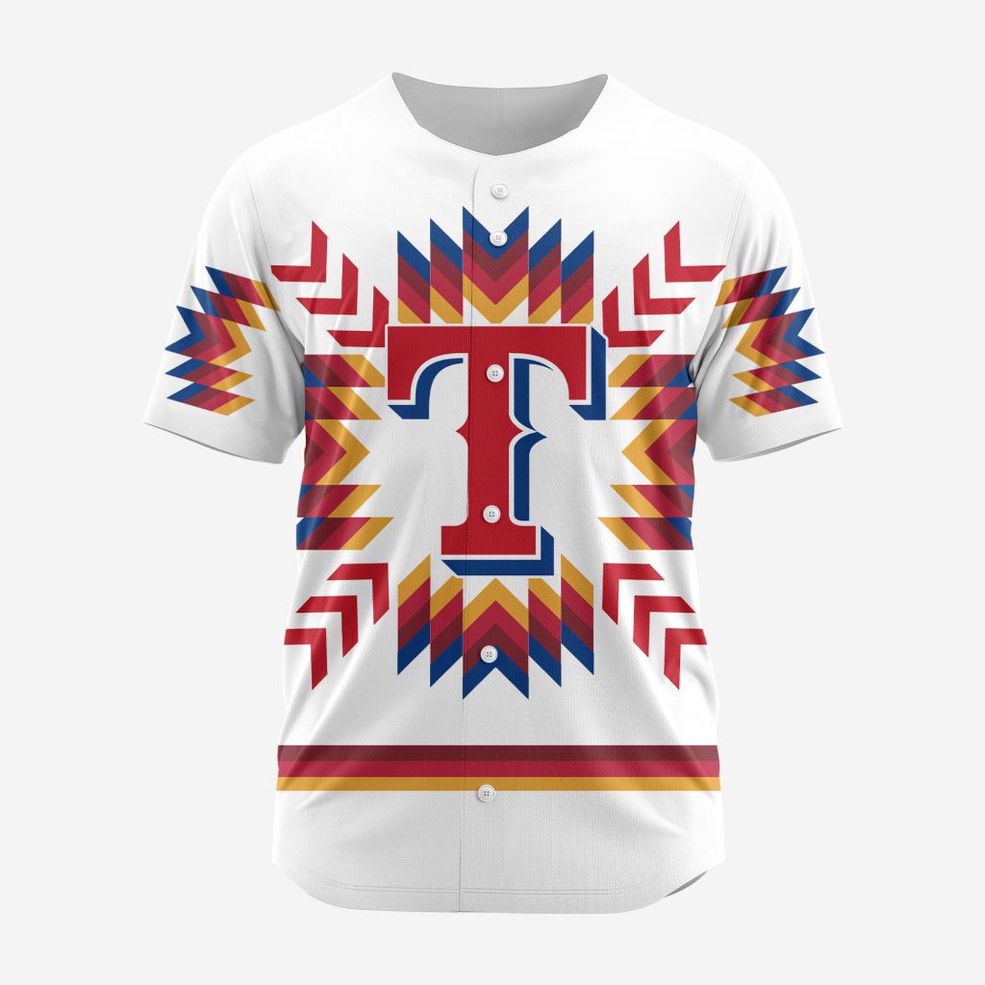 MLB Texas Rangers Special Native Design Baseball Jersey Gift for Men Women - Bafud baseball jersey product view 2