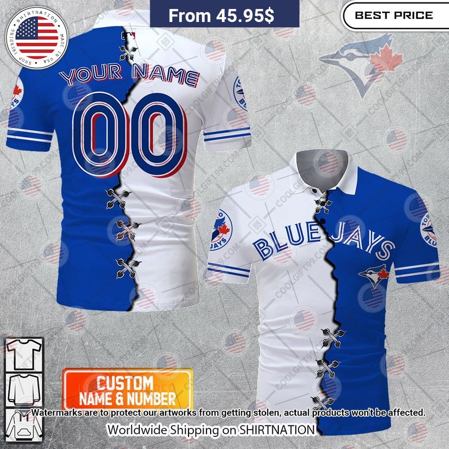 MLB Toronto Blue Jays Mix jersey Style Custom Polo baseball jersey product view 1