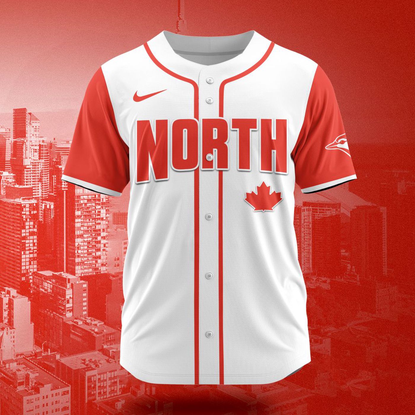 MLB Toronto Blue Jays Personalized City Connect Concept Design Baseball Jersey Gift for Men Women - Bafud baseball jersey product view 3