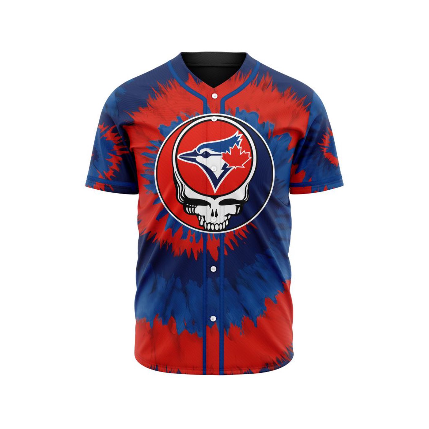 MLB Toronto Blue Jays Special Grateful Dead Design Baseball Jersey Gift for Men Women - Bafud baseball jersey product view 2