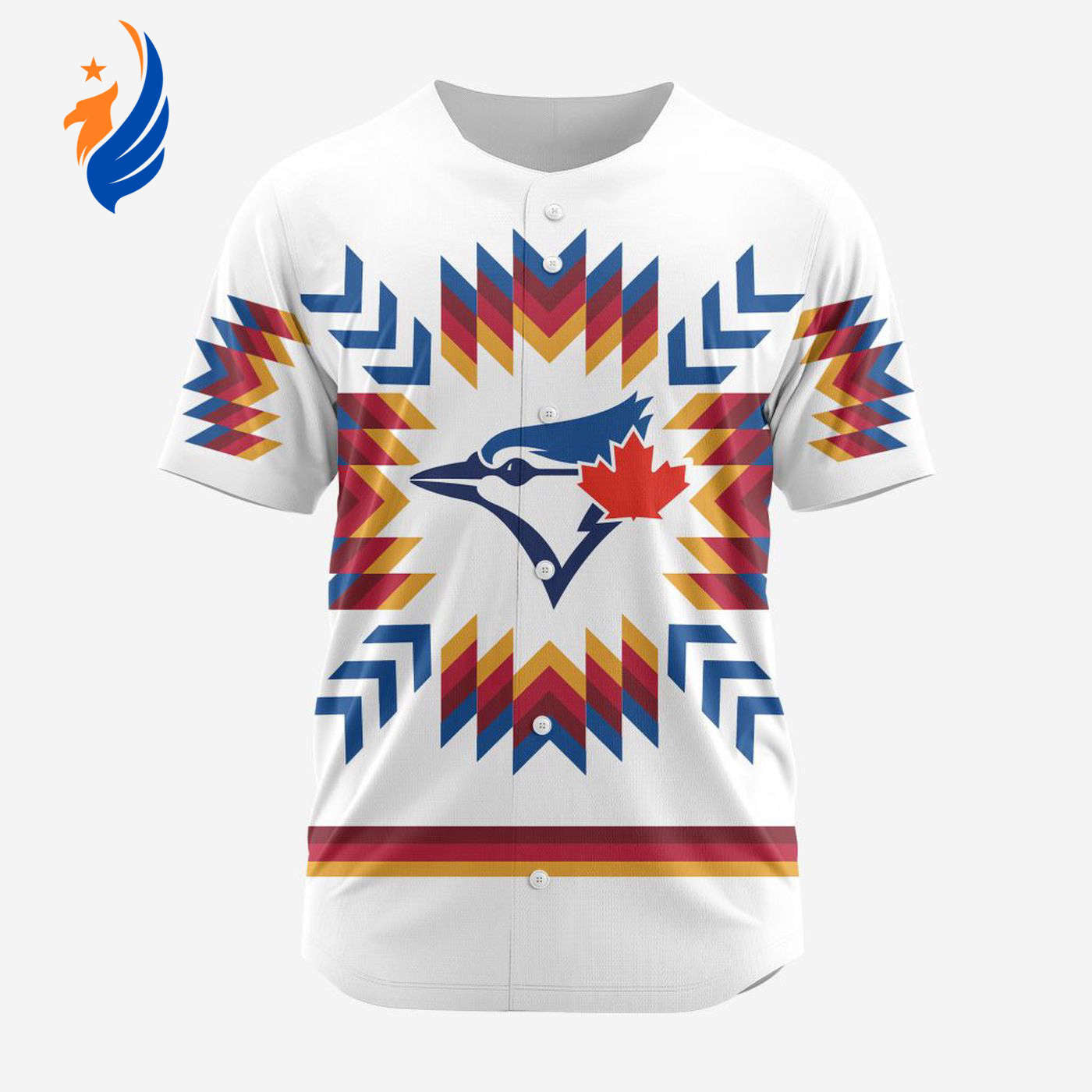 MLB Toronto Blue Jays Special Native Design Baseball Jersey Gift for Men Women - Bafud baseball jersey product view 1