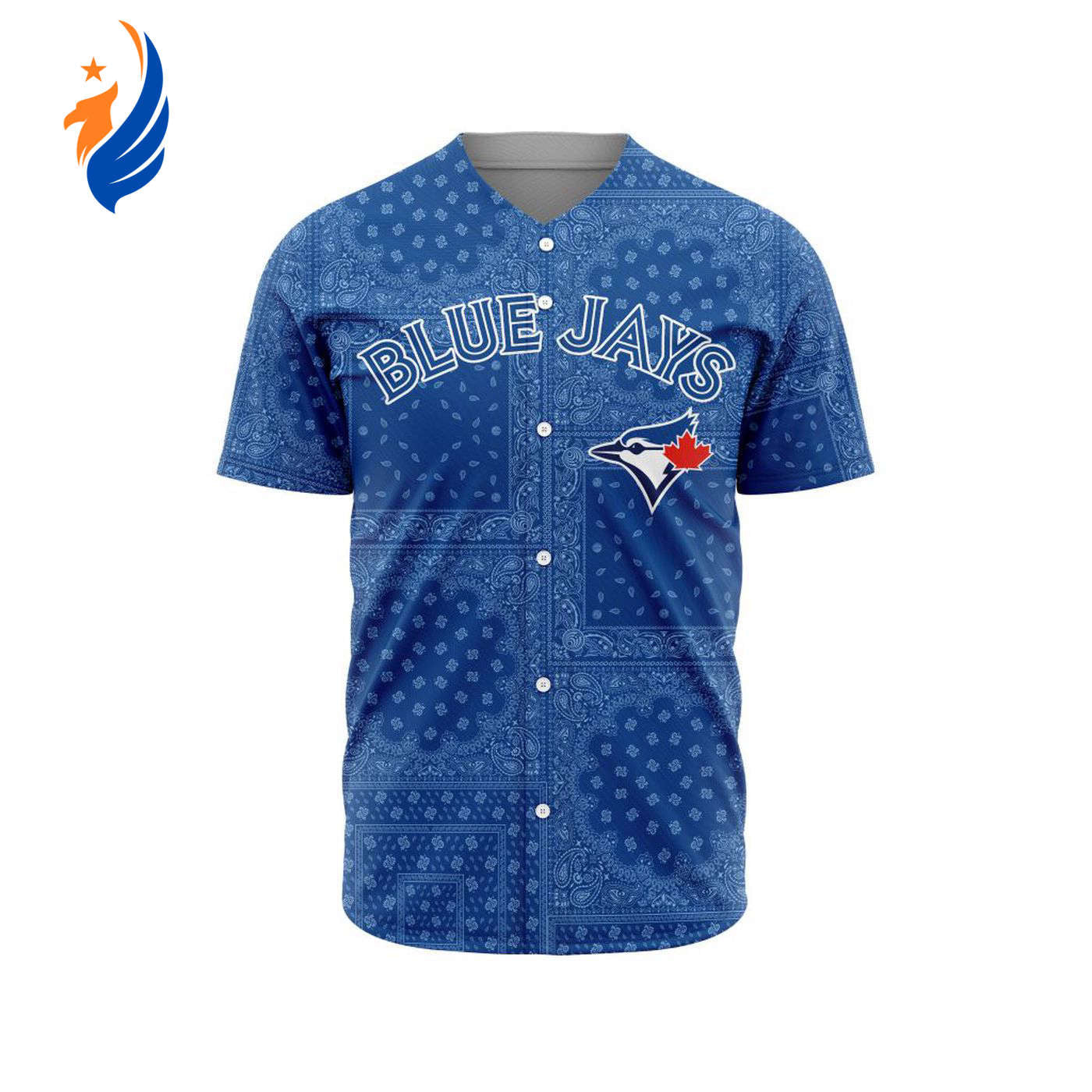 MLB Toronto Blue Jays Special Paisley Design Baseball Jersey Gift for Men Women - Bafud baseball jersey product view 1