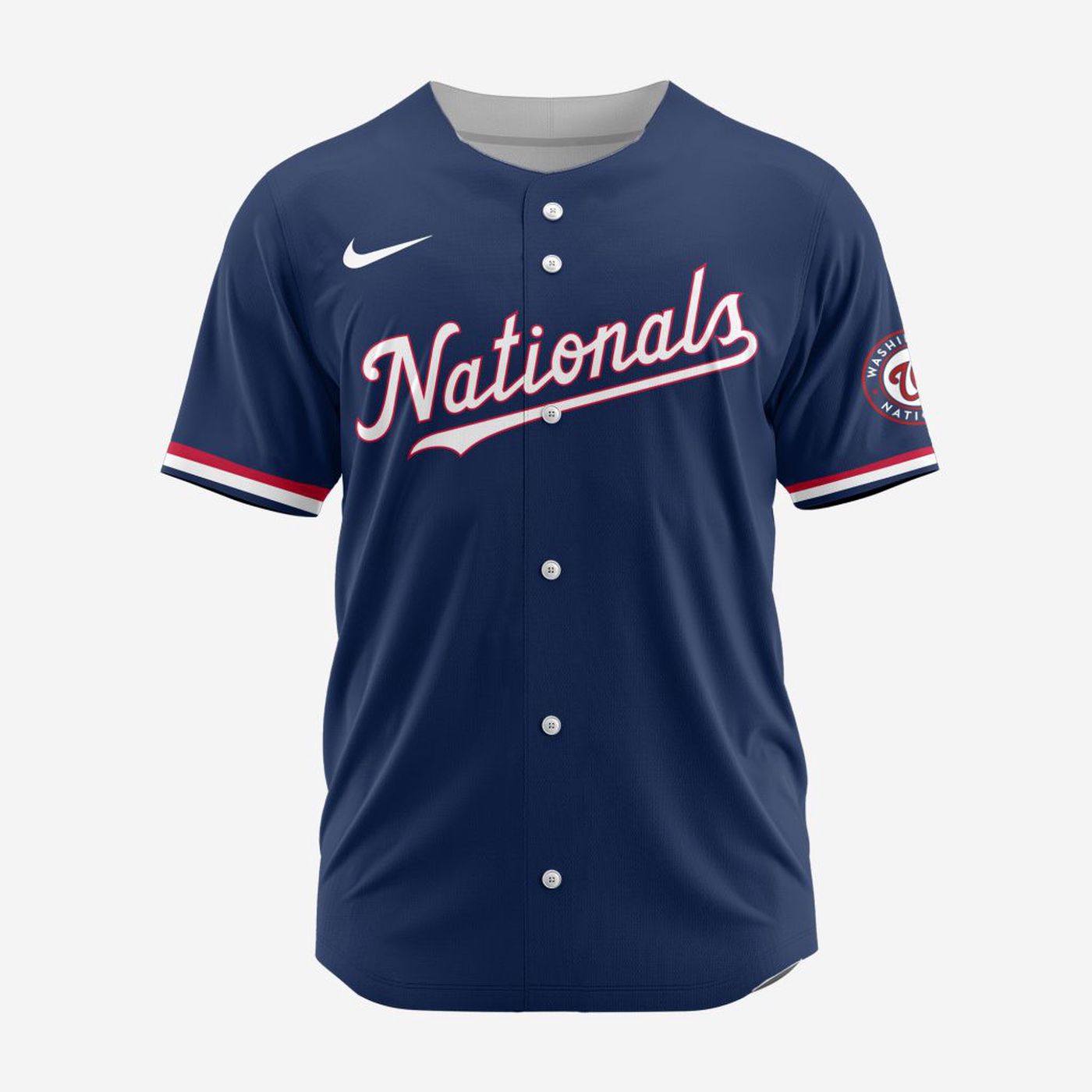 MLB Washington Nationals Personalized Alternate 02 Baseball Jersey - Bafud baseball jersey product view 2