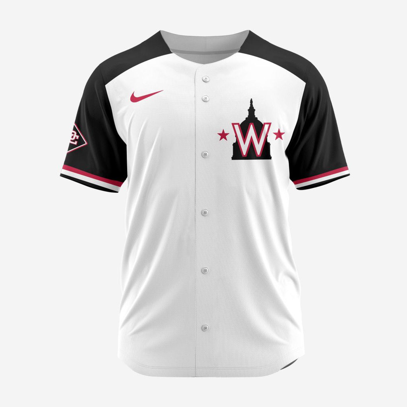 MLB Washington Nationals Personalized Alternate Baseball Jersey - Bafud baseball jersey product view 2
