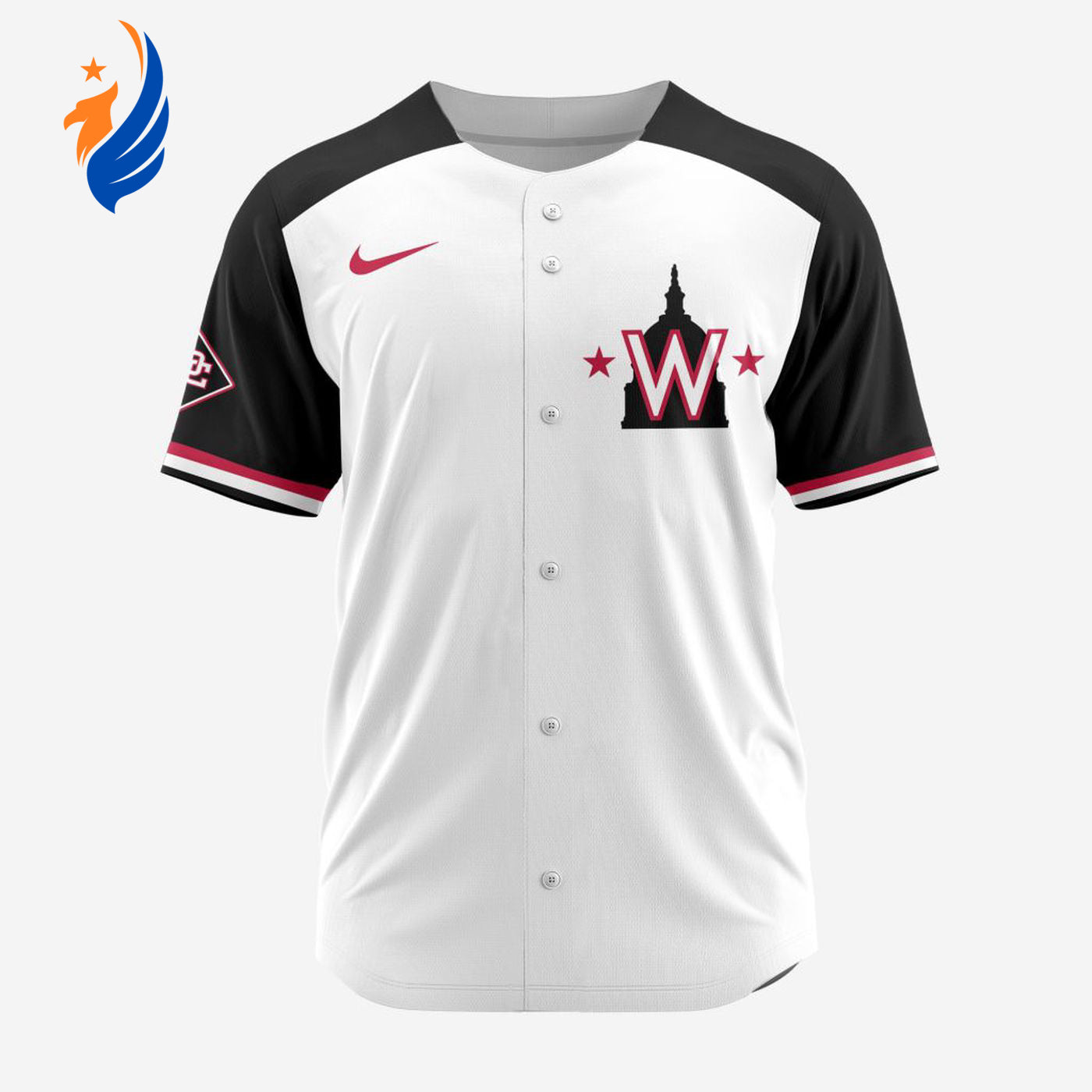 MLB Washington Nationals Personalized Alternate Baseball Jersey - Bafud baseball jersey product view 1