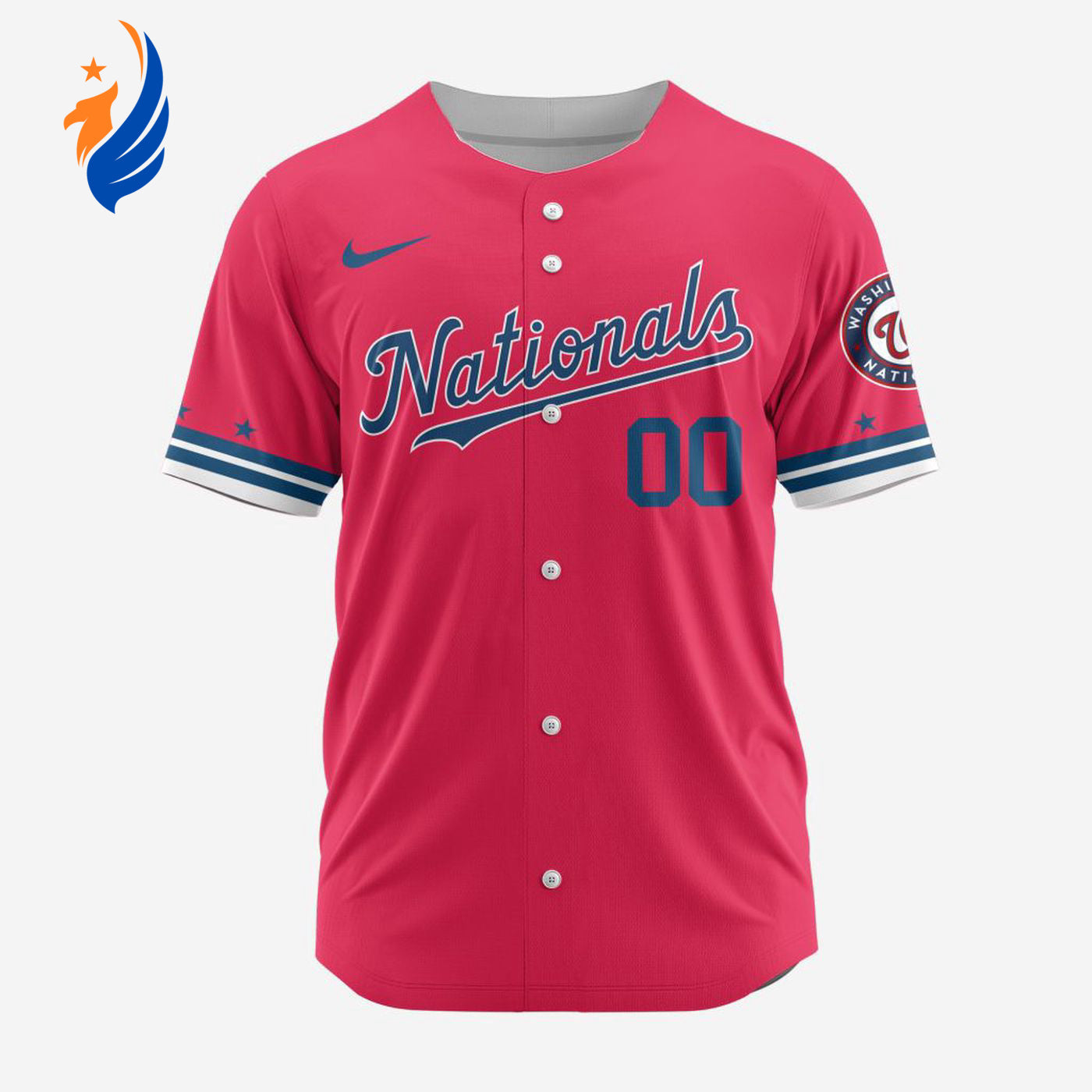 MLB Washington Nationals Personalized Alternate Design Concept Baseball Jersey 2401 - Bafud baseball jersey product view 1