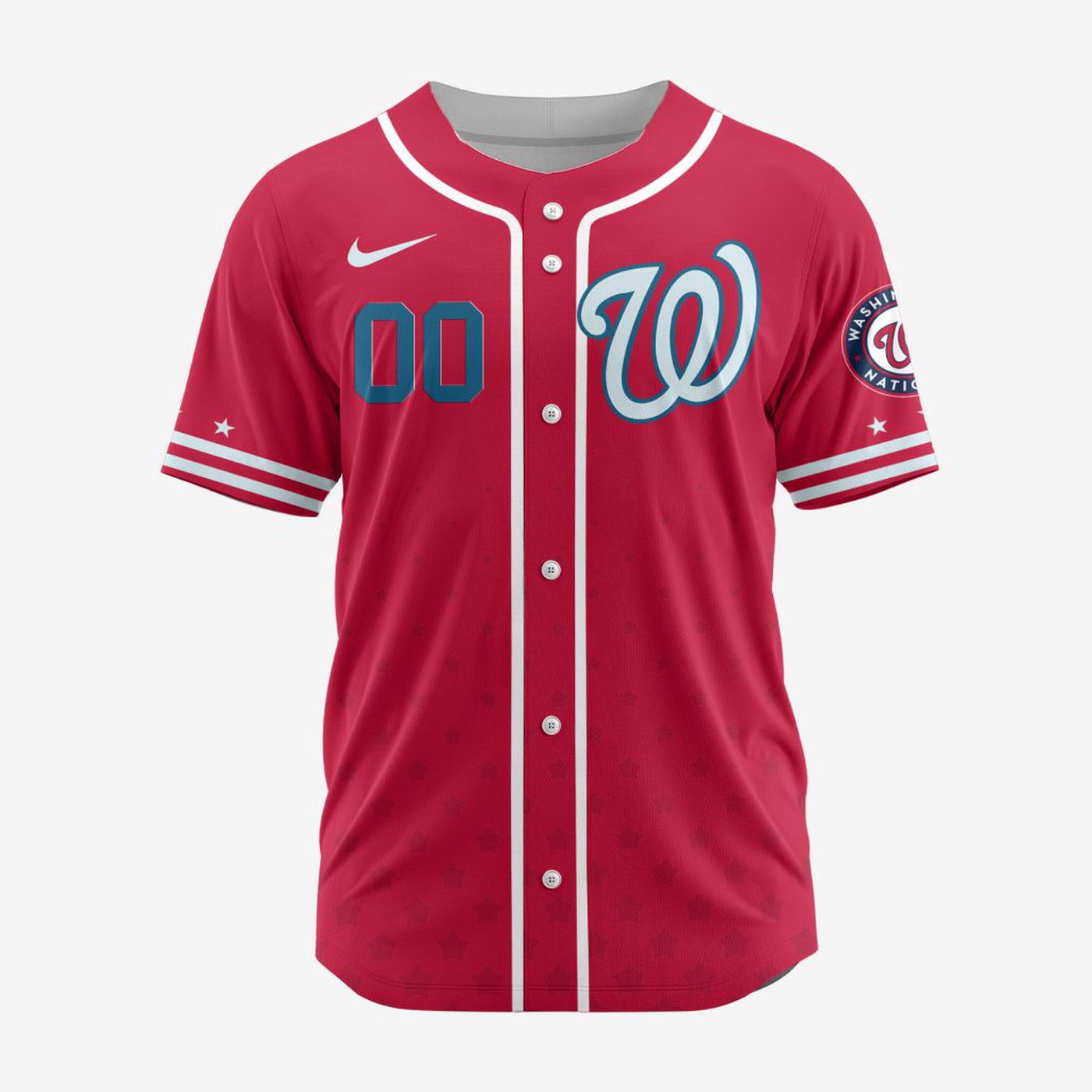 MLB Washington Nationals Personalized Alternate Design Concept Baseball Jersey 2403 - Bafud baseball jersey product view 2