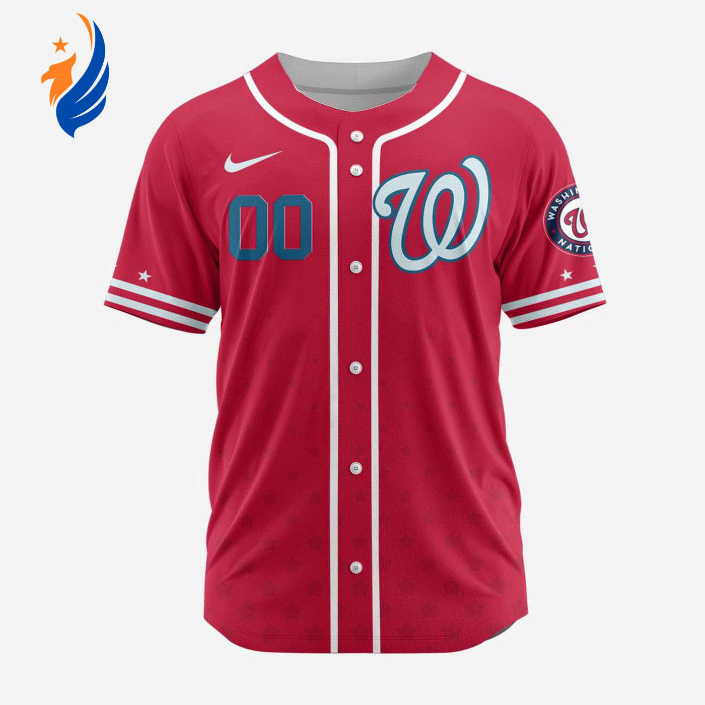 MLB Washington Nationals Personalized Alternate Design Concept Baseball Jersey 2403 - Bafud baseball jersey product view 1