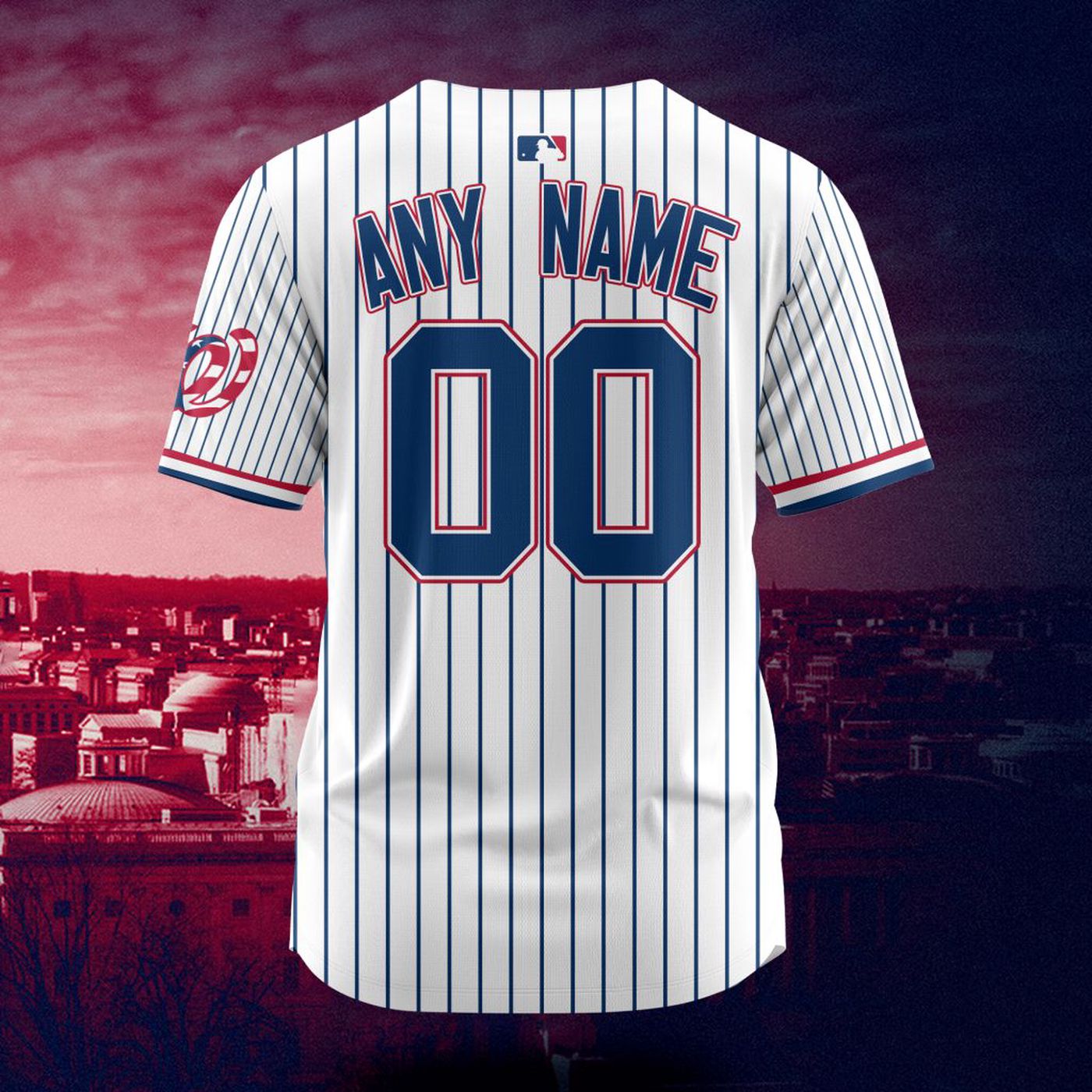 MLB Washington Nationals Personalized City Connect Concept Design Baseball Jersey Gift for Men Women - Bafud baseball jersey product view 2