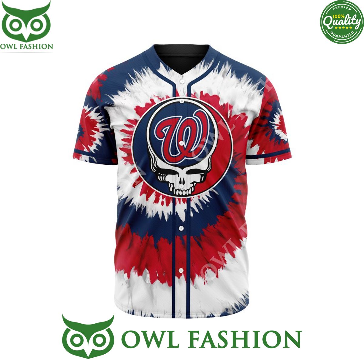 MLB Washington Nationals Special Dead Design Baseball Jersey shirt baseball jersey product view 1