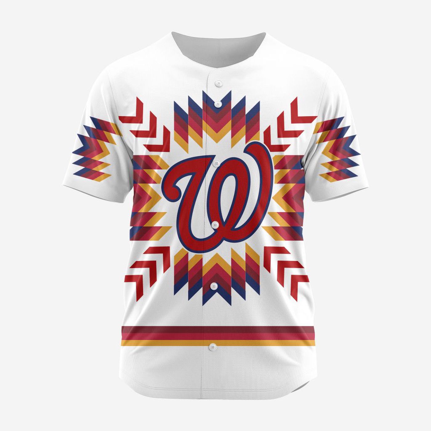 MLB Washington Nationals Special Native Design Baseball Jersey Gift for Men Women - Bafud baseball jersey product view 3