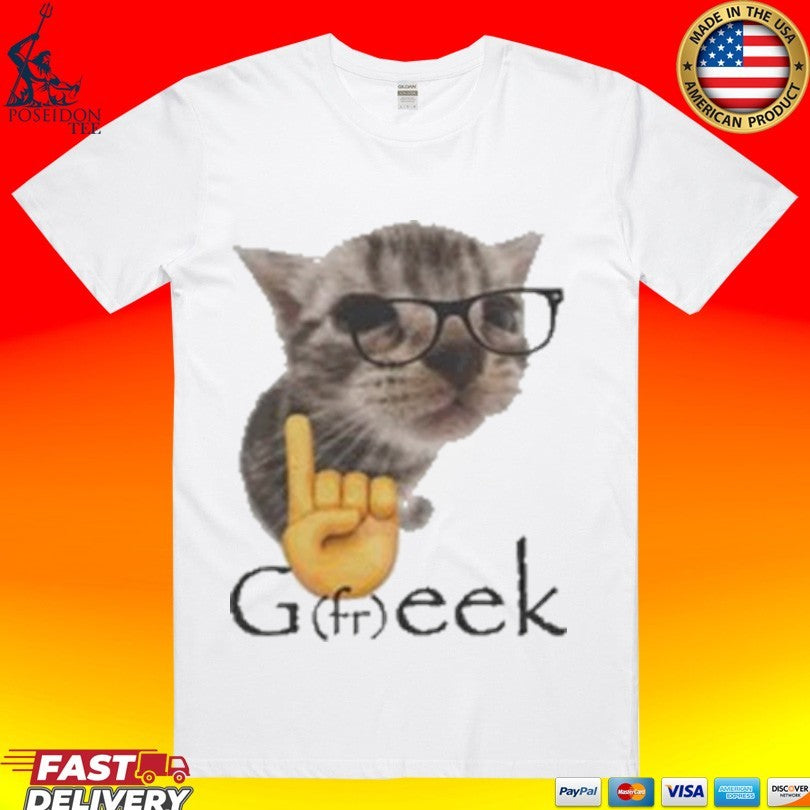 Geek Cat T-shirt Unisex T-shirt, Sweatshirt, Hoodie, Long Sleeve Tee - T-Shirt, Sweatshirt, Hoodie