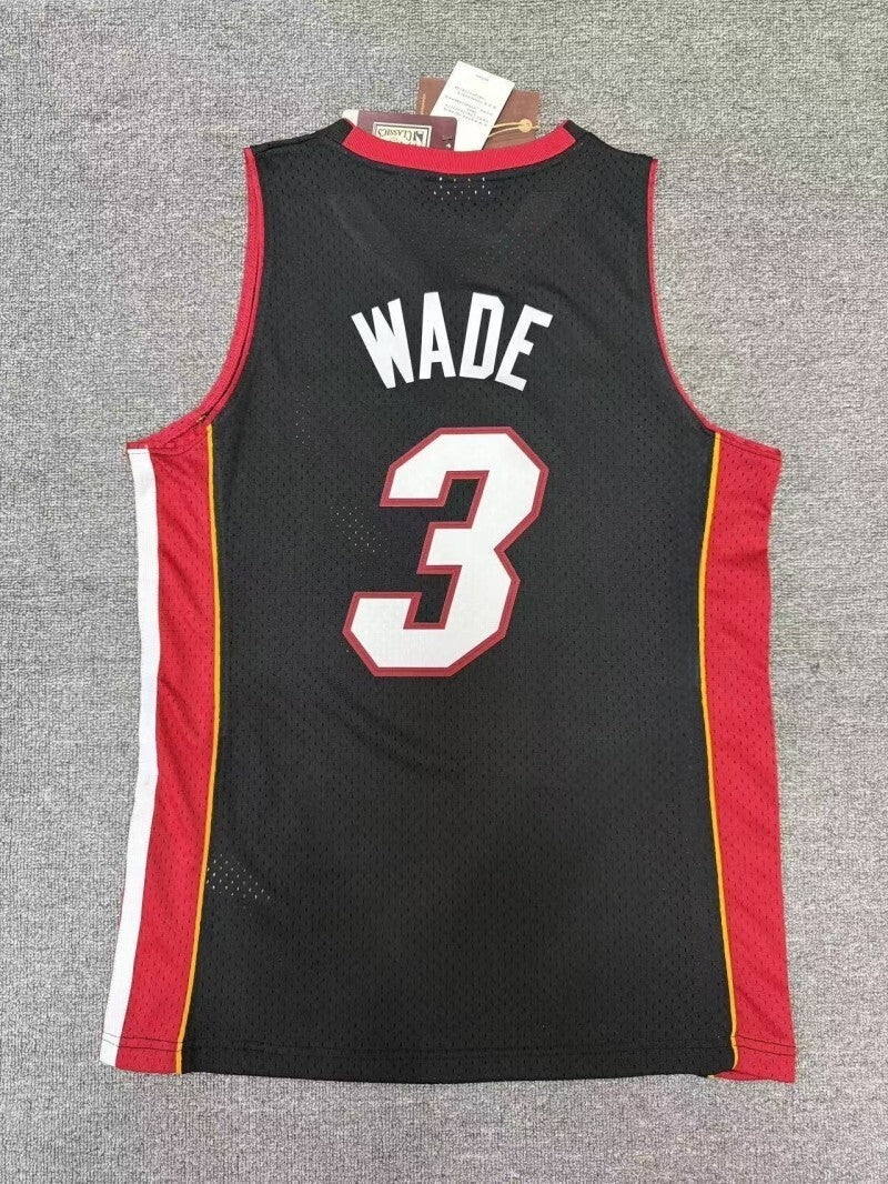 mn Retro Hot Press Jersey sw Heat Team 201213 Season Black 3 # Wade Style 1 Basketball Jersey basketball jersey product view 1