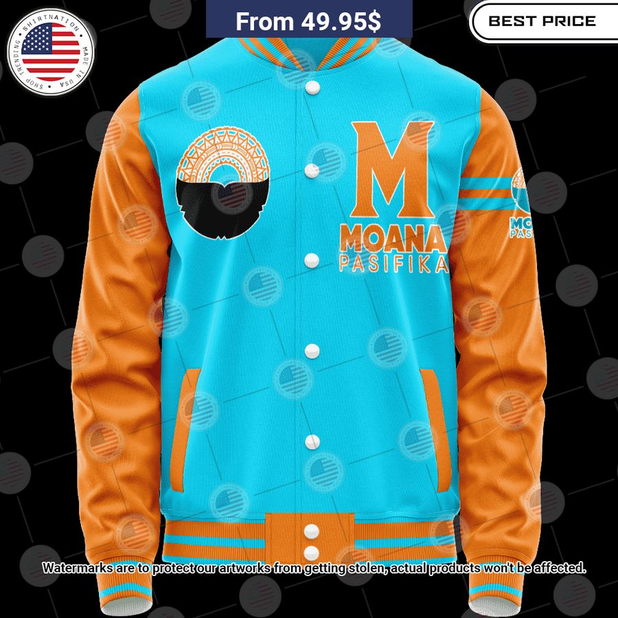 BEST Moana Pasifika Vintage Logo Custom Baseball Jacket baseball jersey product view 1